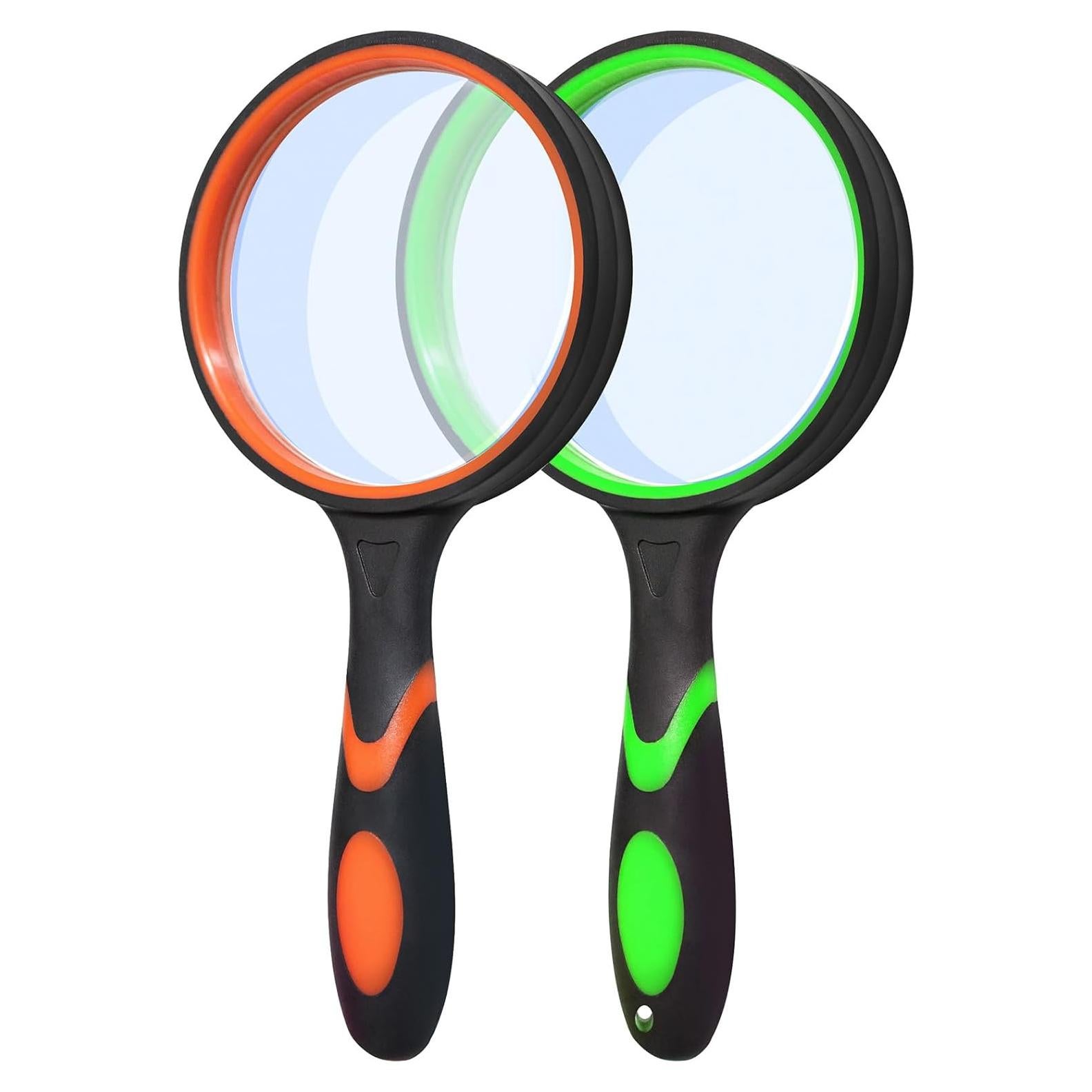 Lupa de Mano Wapodeai 10X con Agarre de Goma 75mm - Paquete de 2