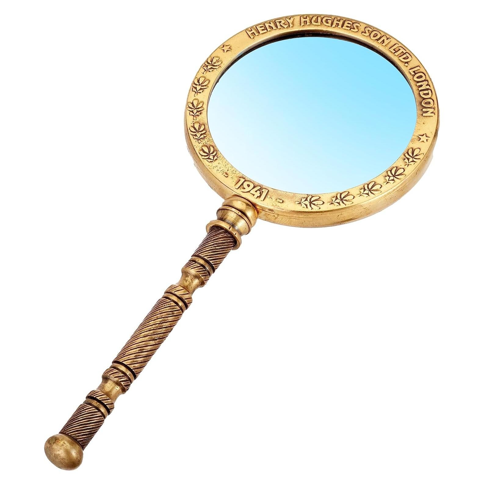 Lupa Curio Vintage 2x con Mango de Latón 18.68 cm