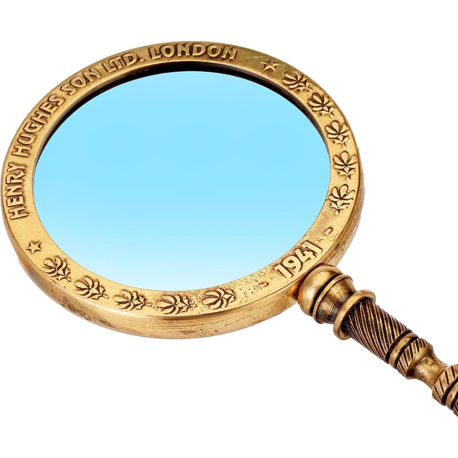 Lupa Curio Vintage 2x con Mango de Latón 18.68 cm