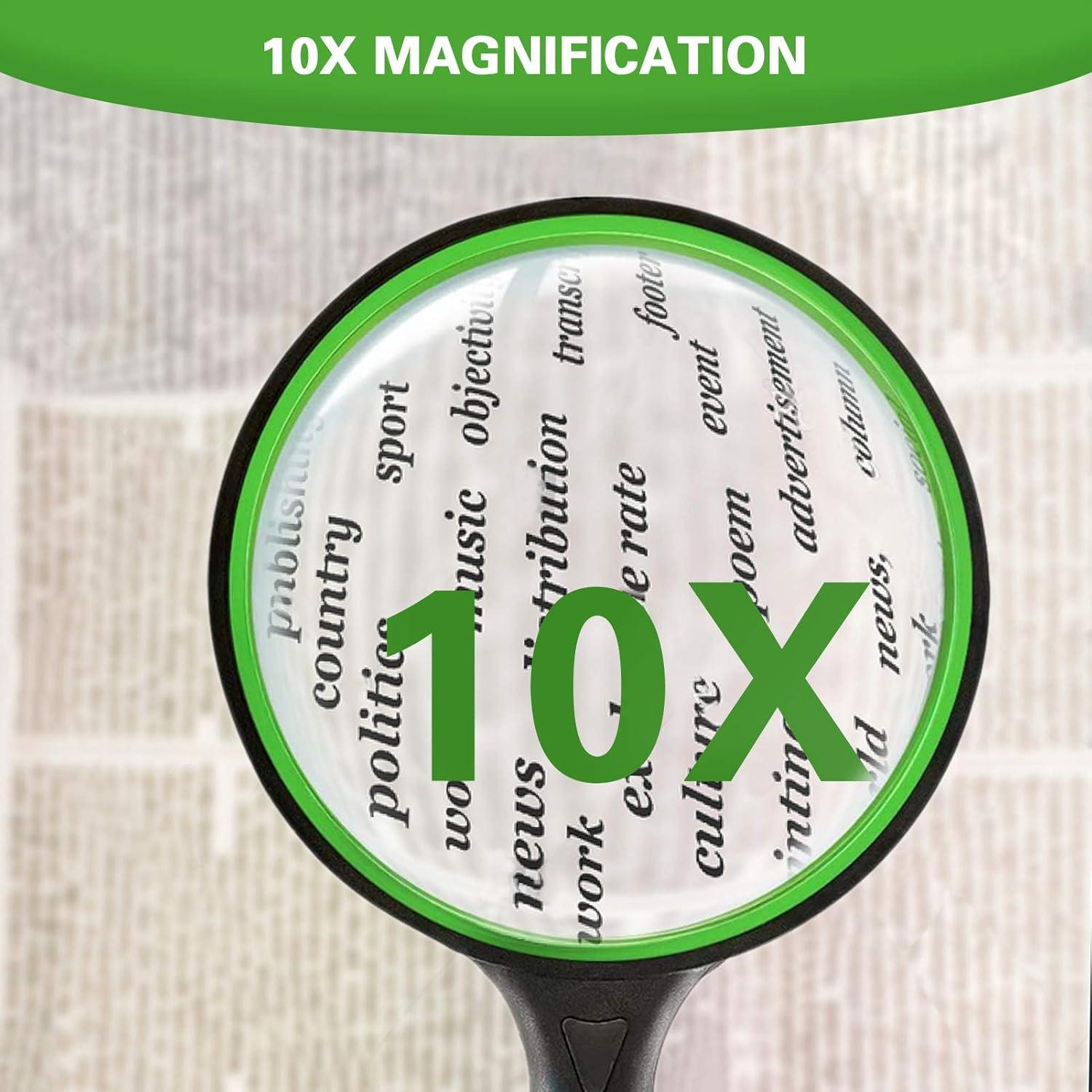 Lupa de Lectura 10X Nazano con Mango Antideslizante Verde