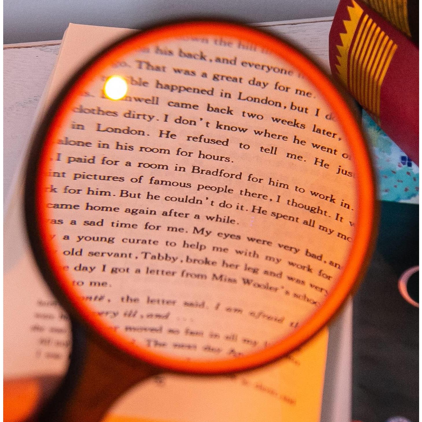 Lupa de Mano 10X HOMEGOAL con Lente de Vidrio 100mm