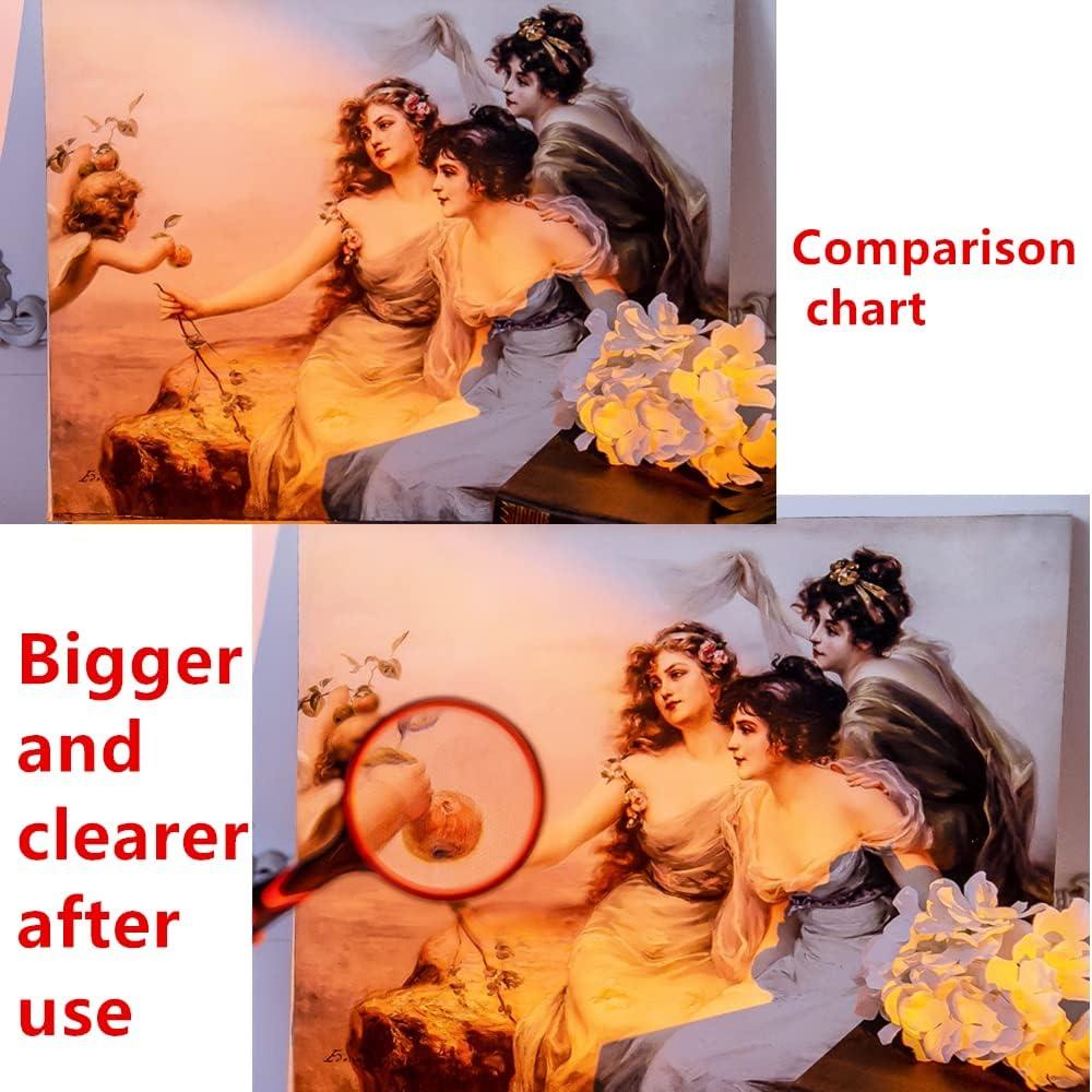 Lupa de Mano 10X HOMEGOAL con Lente de Vidrio 100mm