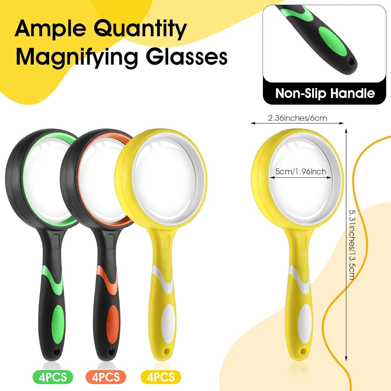 12 Lupas de Lectura Dimeho 10X Antideslizantes 50 mm