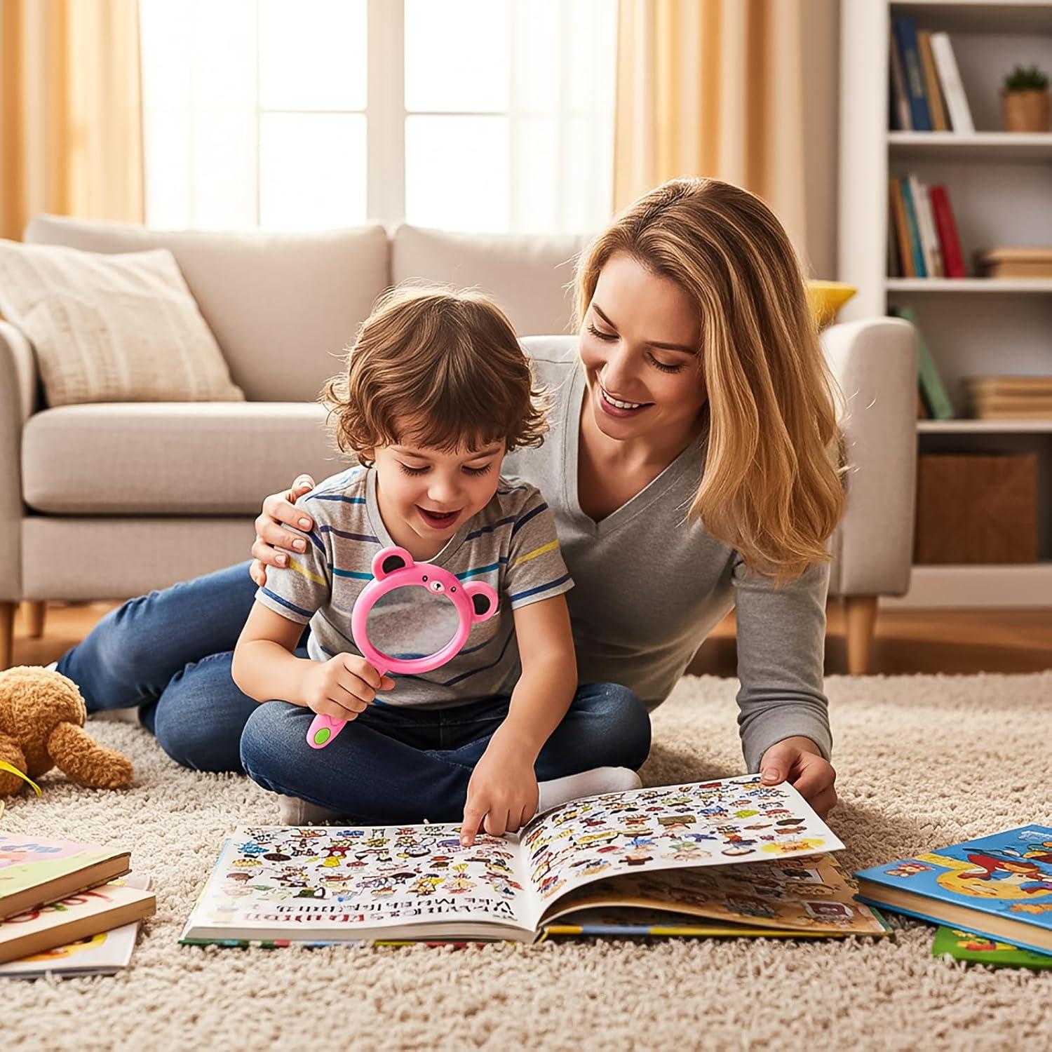 Lupas de Aumento Hiceeden 30 PCS 5X Coloridas para Niños