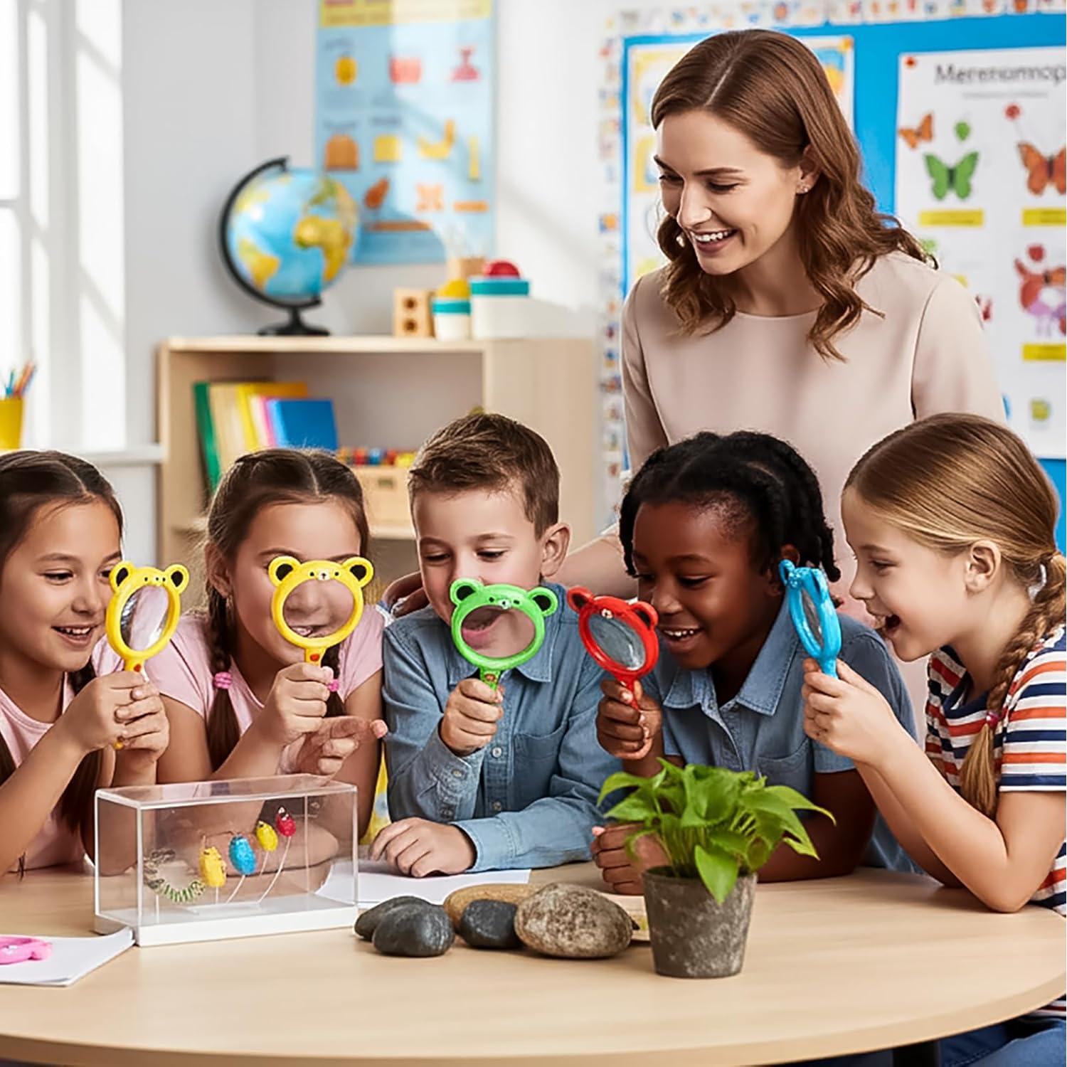 Lupas de Aumento Hiceeden 30 PCS 5X Coloridas para Niños