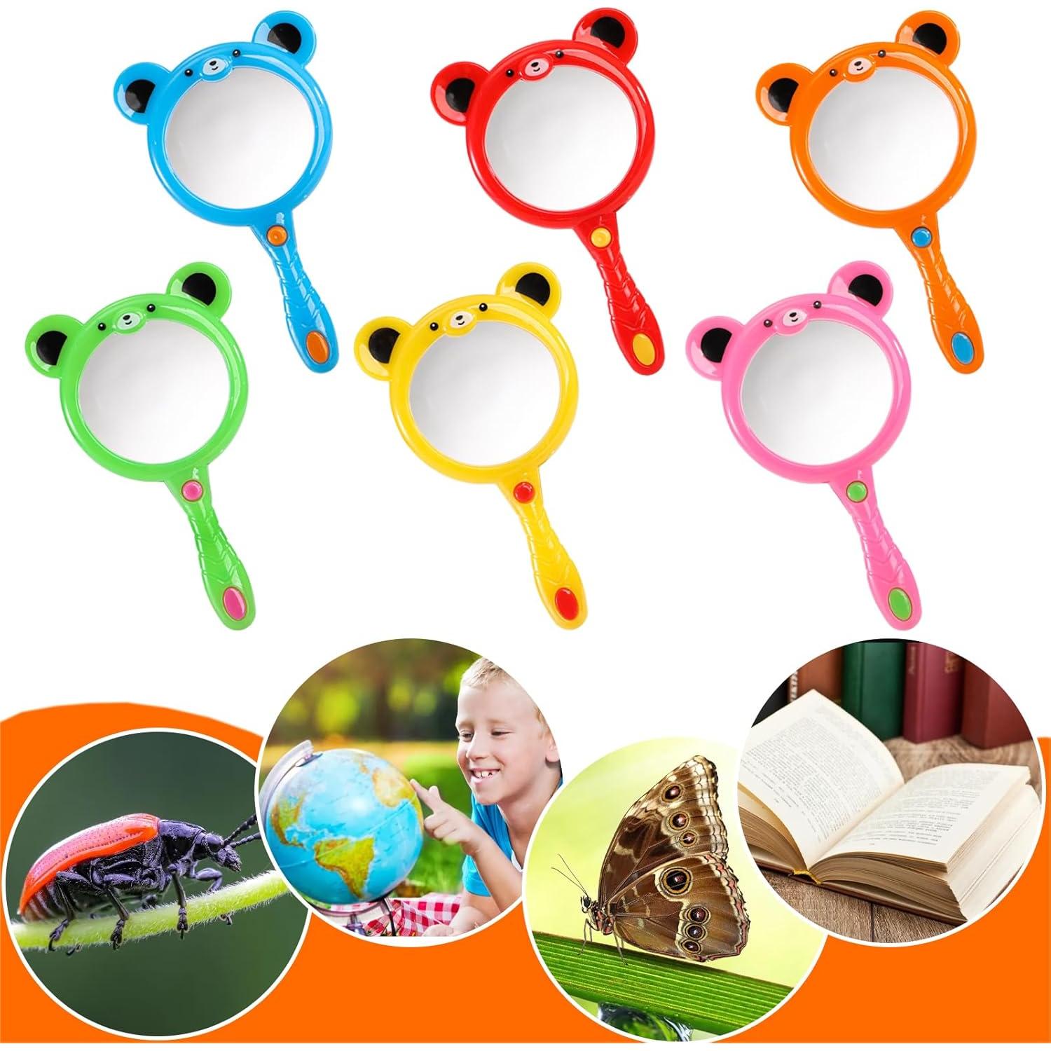 Lupas de Aumento Hiceeden 30 PCS 5X Coloridas para Niños