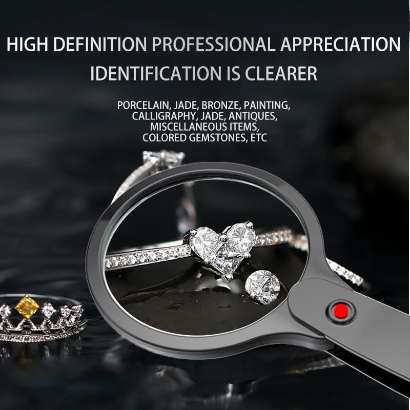 Lupa Plegable Nozomia 90mm 3X 6X con Paño de Limpieza