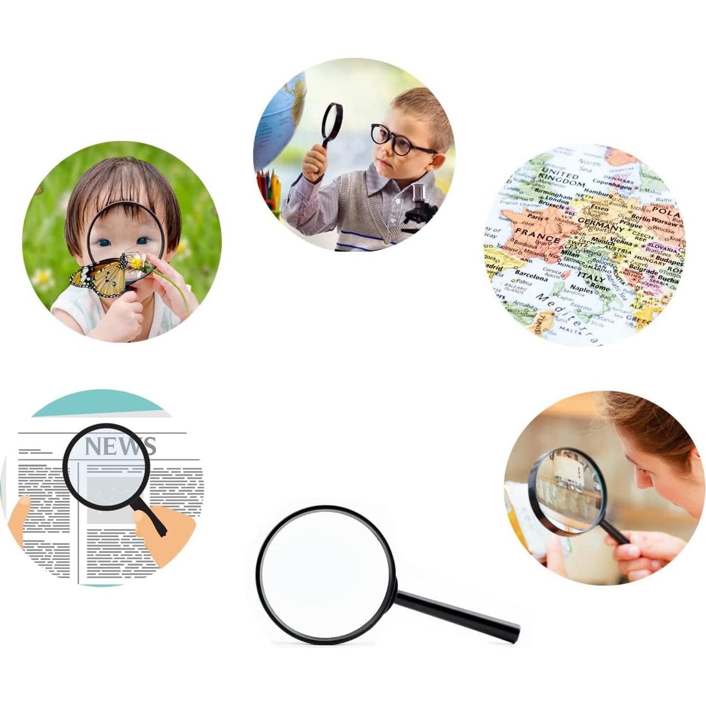 Lupa de Mano para Niños IRCHLYN - Paquete de 18 Piezas 5X