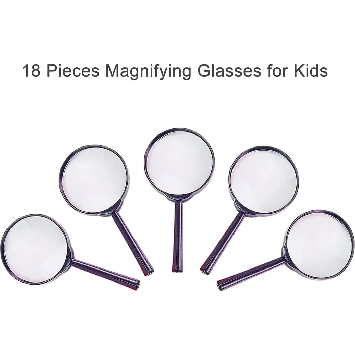 Lupa de Mano para Niños IRCHLYN - Paquete de 18 Piezas 5X