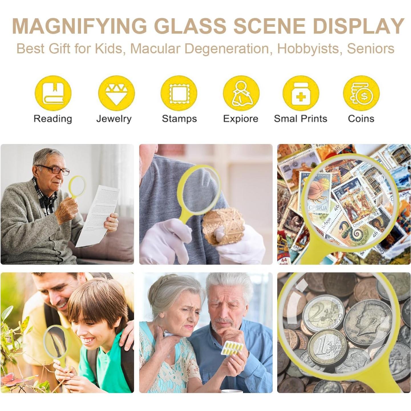 Lupa de Mano Rongon 10X Irrompible con Mango Antideslizante