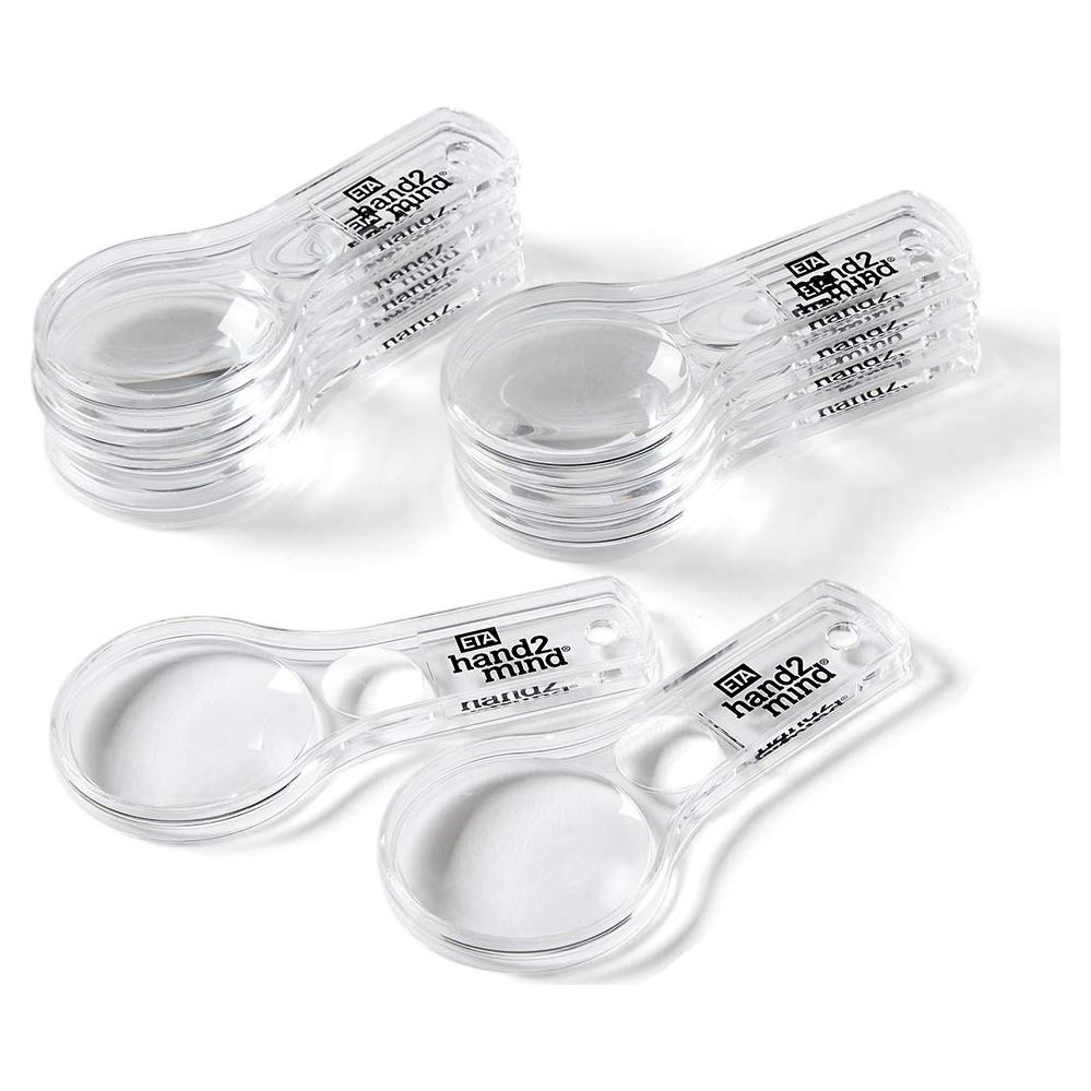 Lupas de mano Hand2Mind, 10 unidades, 3X y 6X, plástico