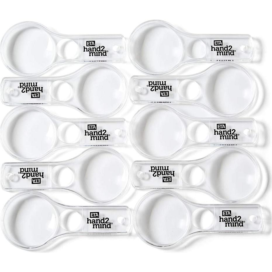 Lupas de mano Hand2Mind, 10 unidades, 3X y 6X, plástico