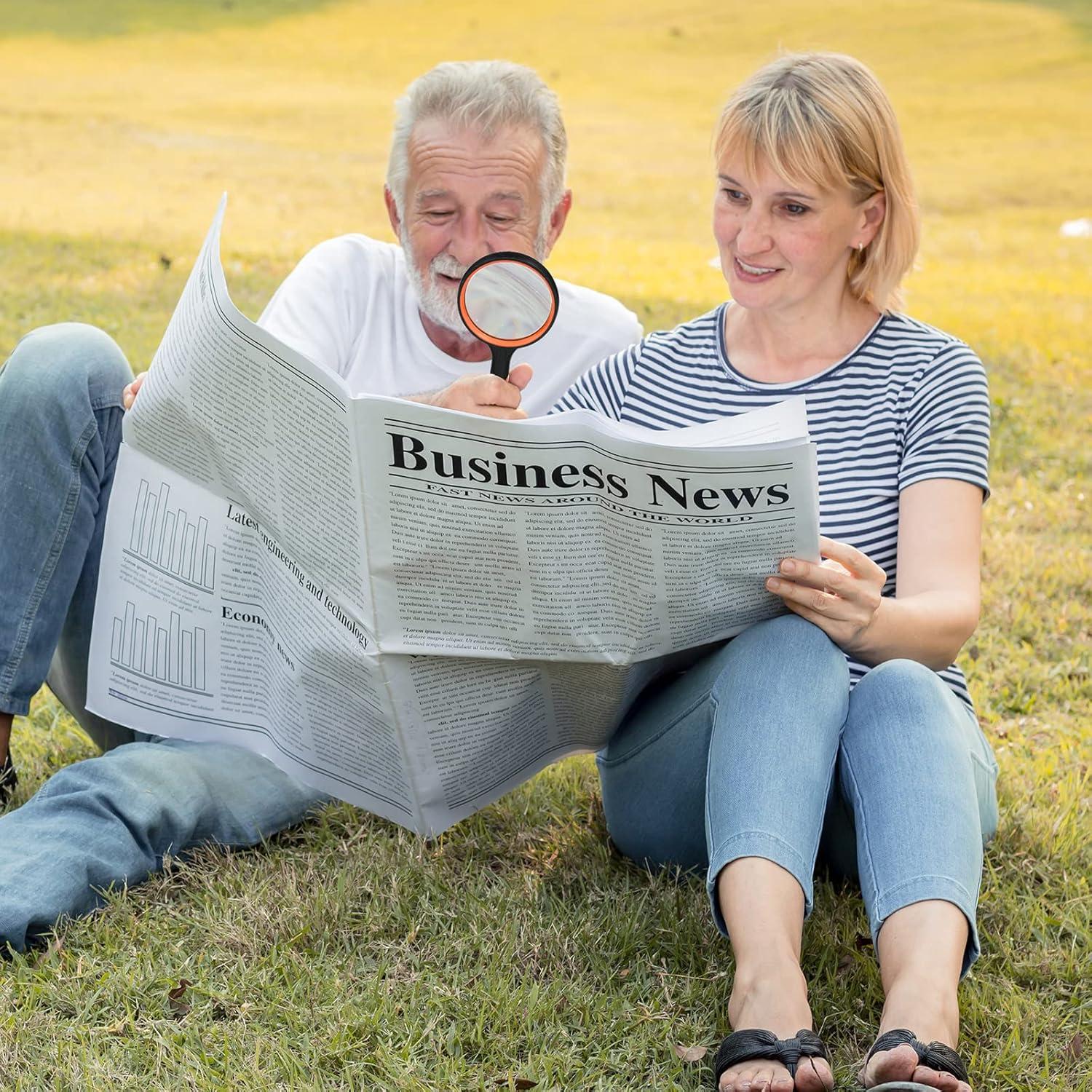 20 Lupas de Mano 10x Kingdder con Mango Antideslizante 75mm