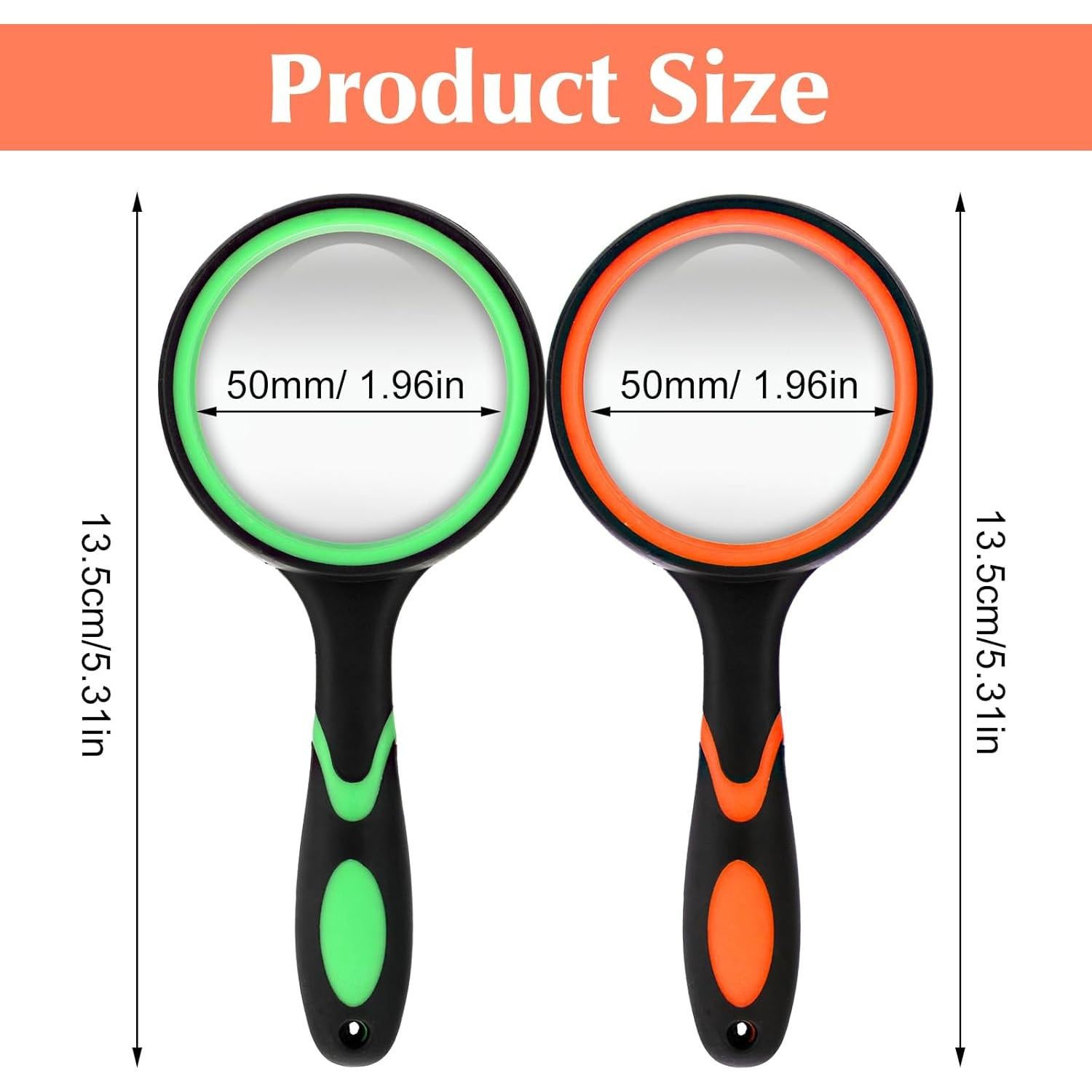 8 Lupas de Mano DIVINA VITAE 10X 50mm para Lectura