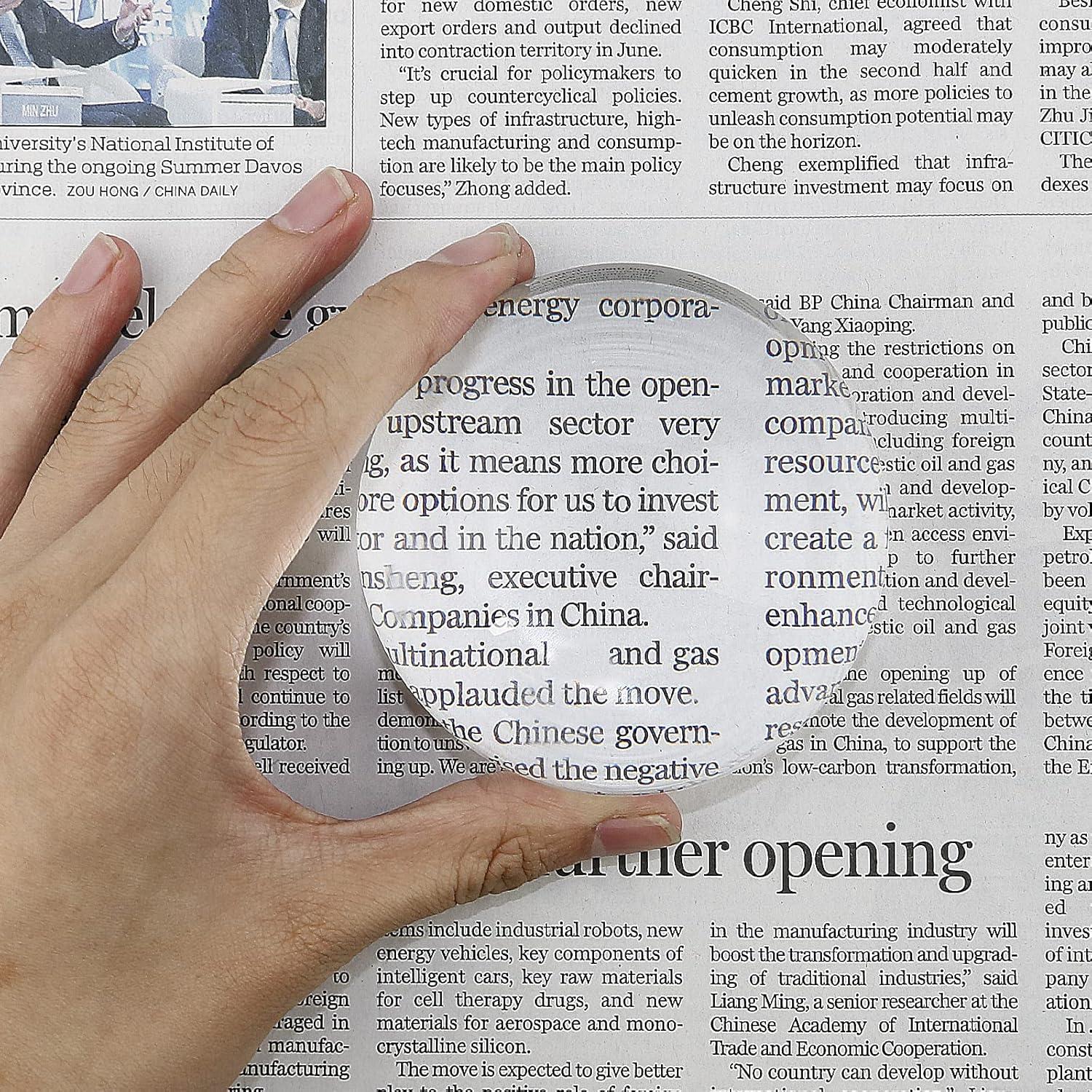 Lupa de Acrílico Beileshi 5x con Base de Escritorio 80mm