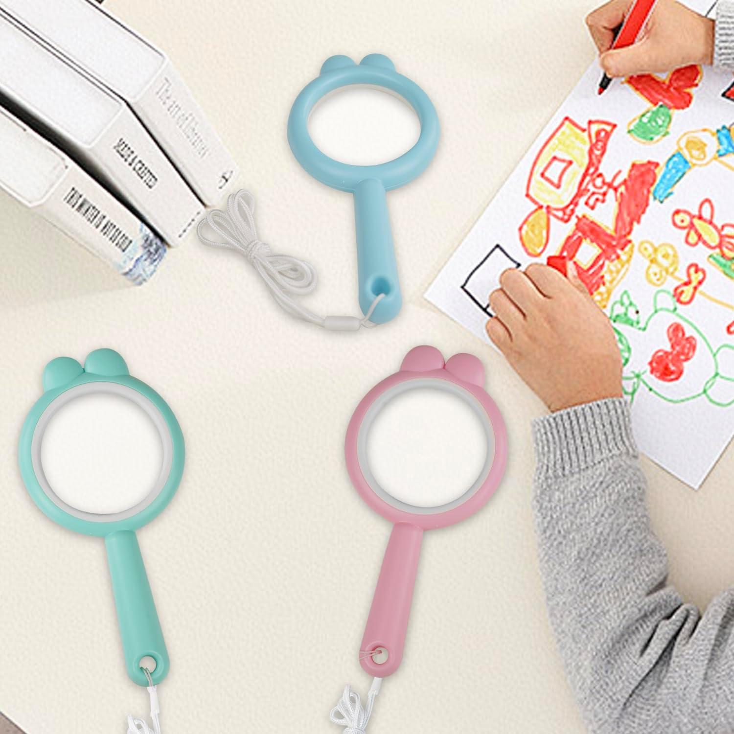 Lupa de Mano IRCHLYN 16 cm 4x Aumento para Niños - 3 Piezas