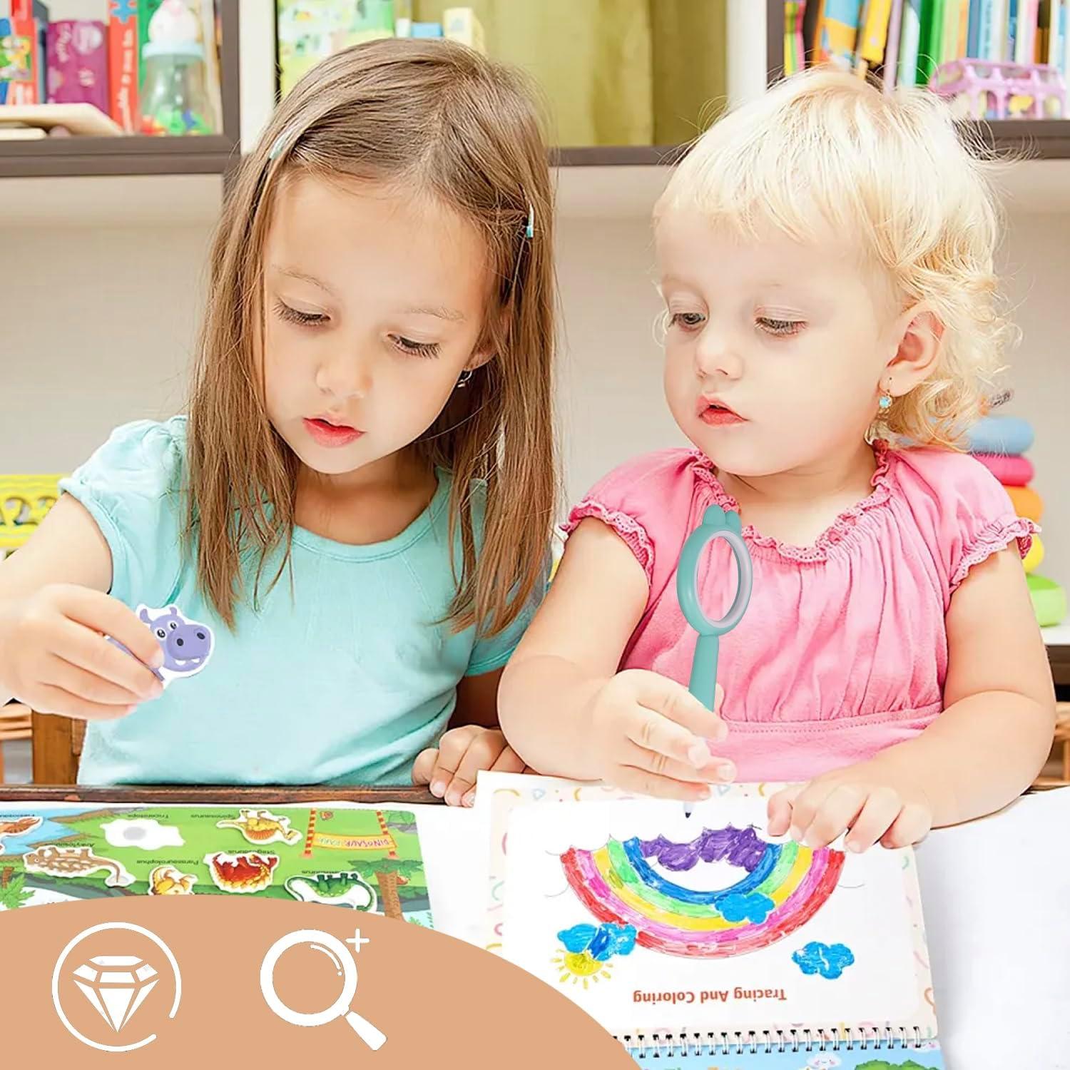 Lupa de Mano IRCHLYN 16 cm 4x Aumento para Niños - 3 Piezas