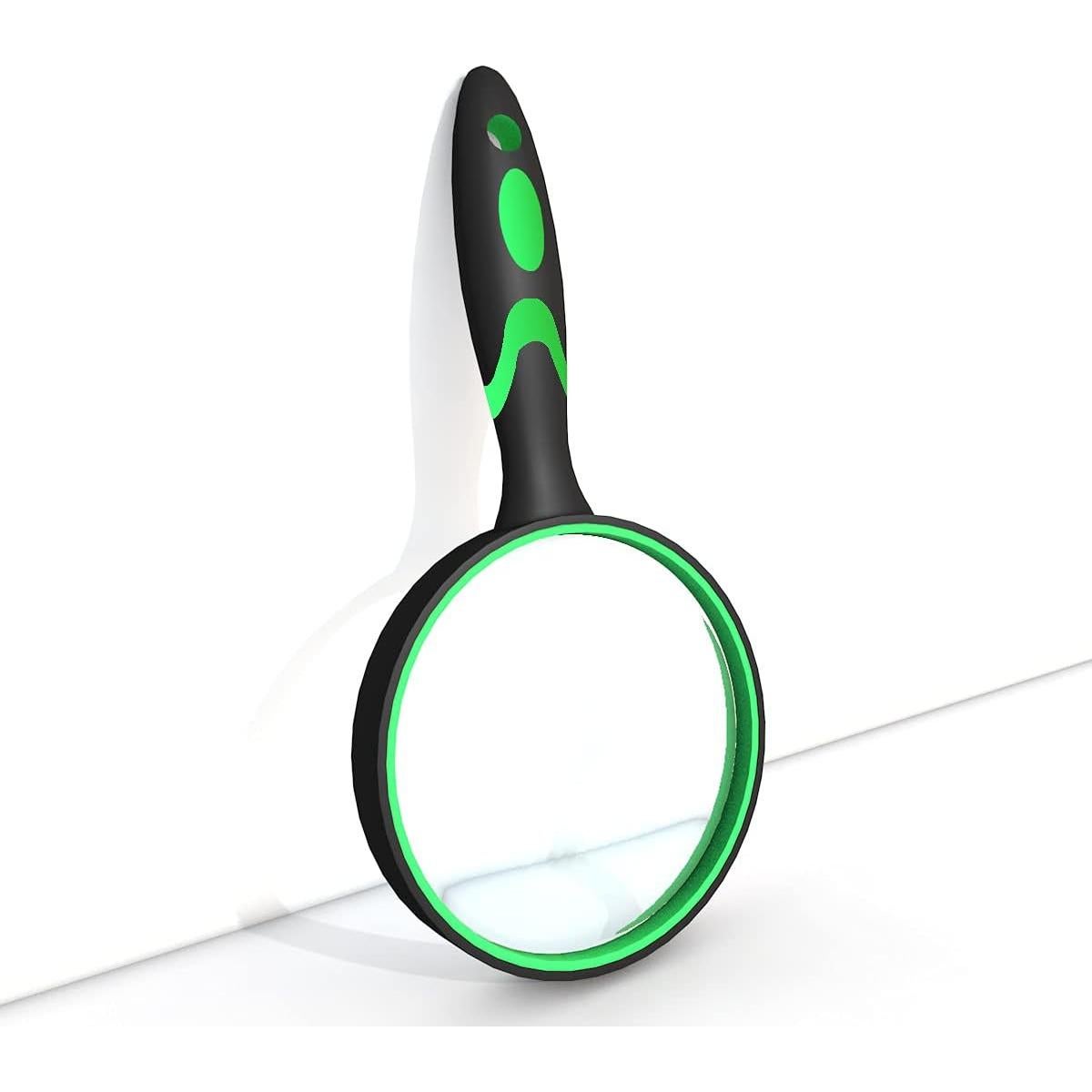 Lupa de Mano 10X yuntop con Lente de Vidrio 75mm Antideslizante