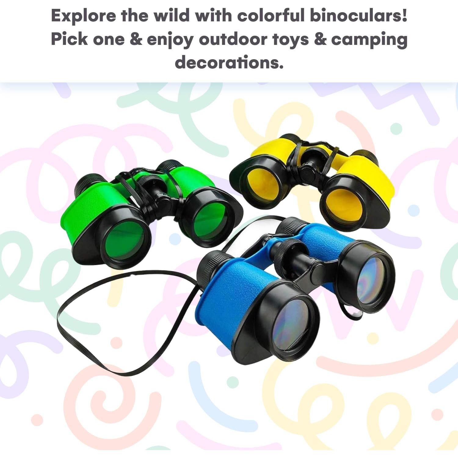 Binoculares para Niños Kicko - 3.5 x 5 in (8.9 x 12.7 cm) - Paquete de 12