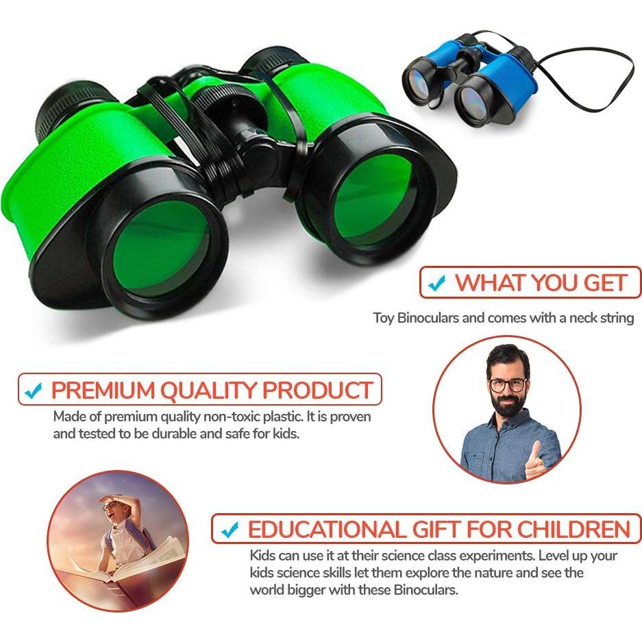 Binoculares para Niños Kicko - 3.5 x 5 in (8.9 x 12.7 cm) - Paquete de 12