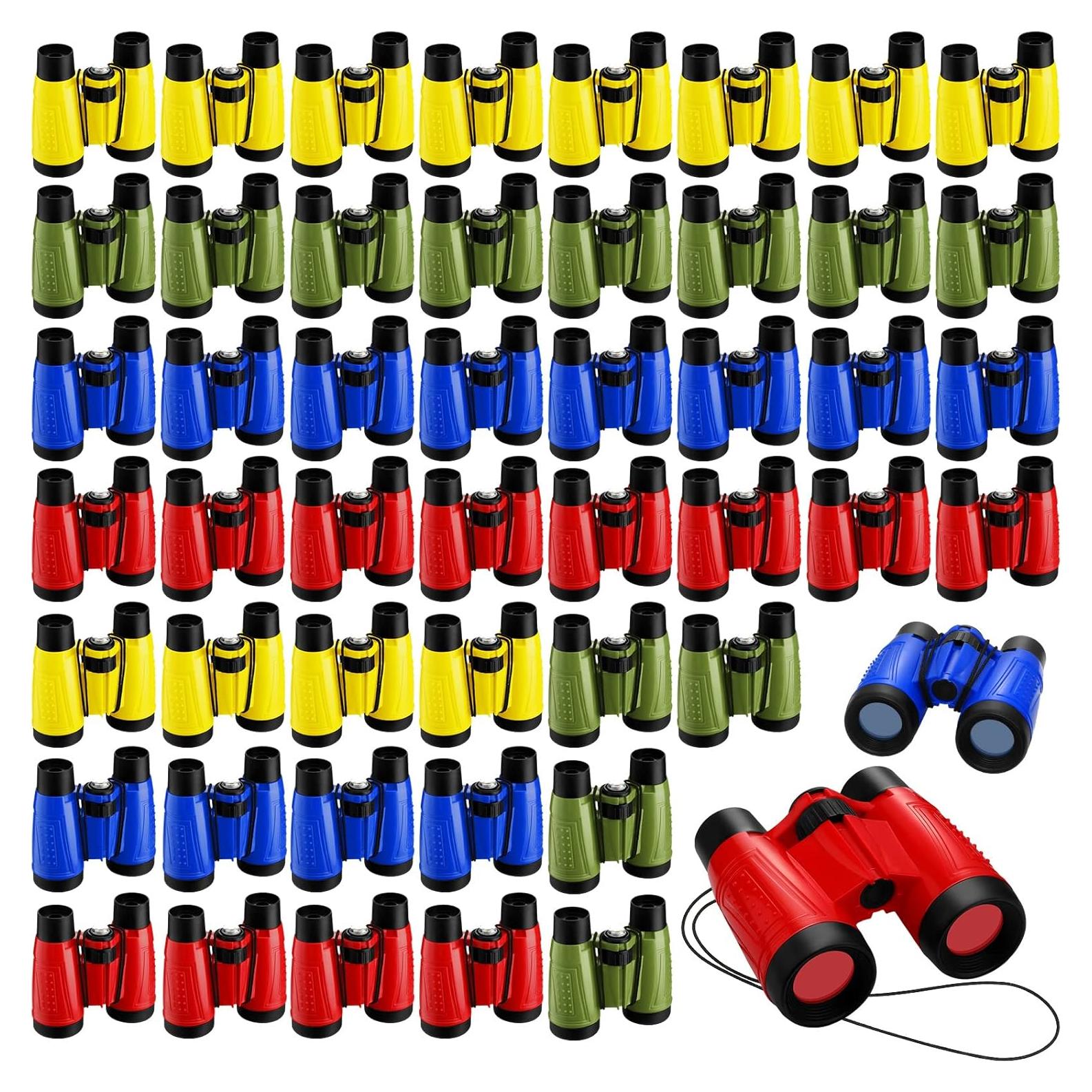 Paquete de 50 Binoculares Jiuguva para Niños Multicolor