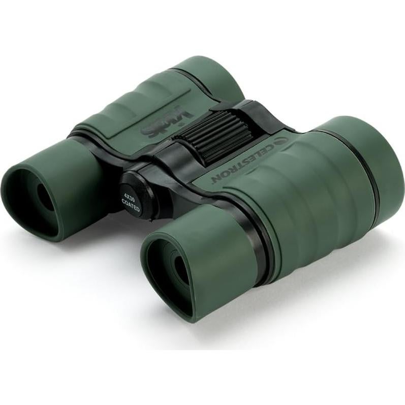 Binoculares Celestron Niños 4x30 Verde - Óptica Brillante