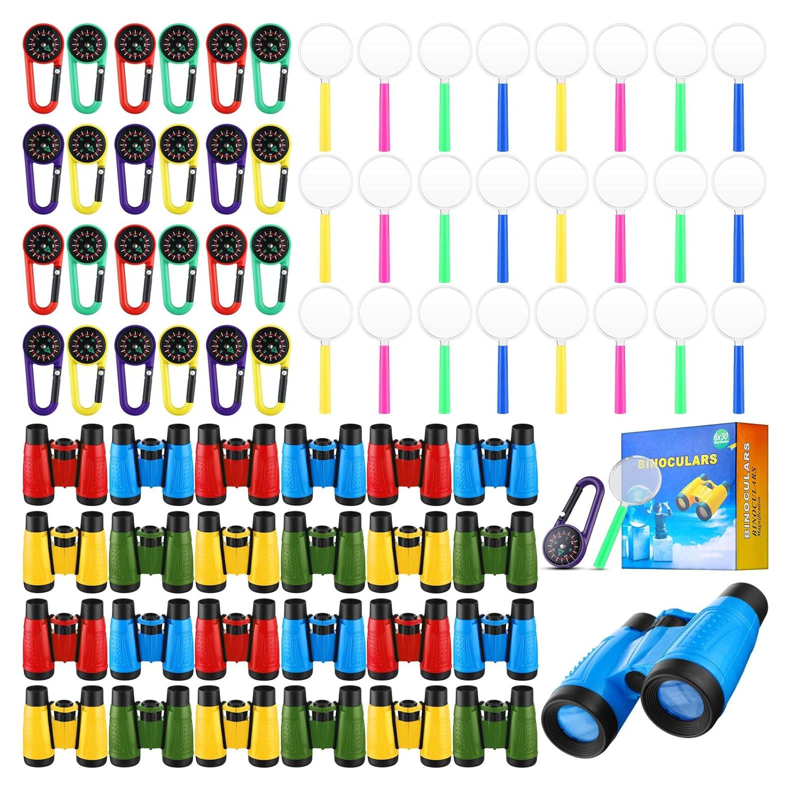 Conjunto de Binoculares Compactos Wettarn 24 Piezas para Niños