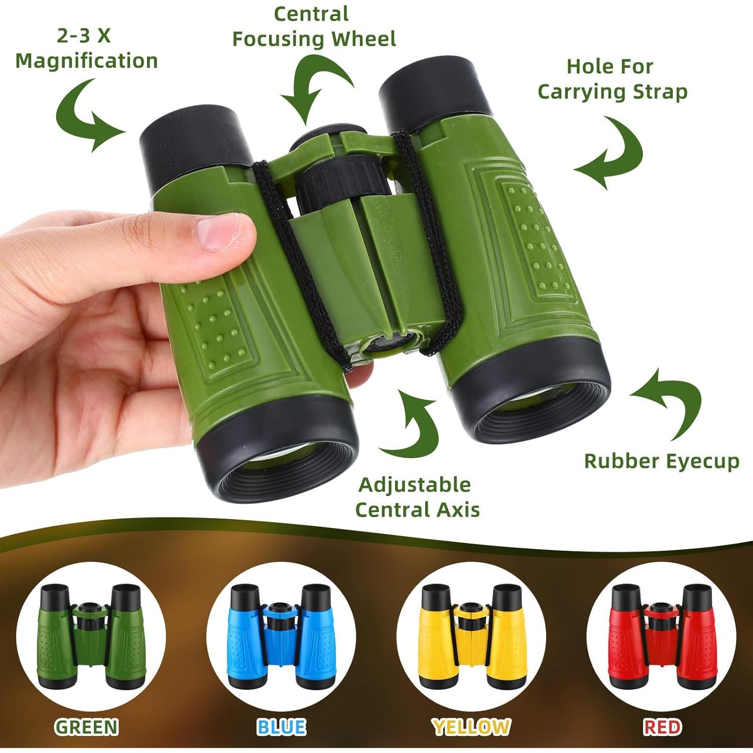 Conjunto de Binoculares Compactos Wettarn 24 Piezas para Niños