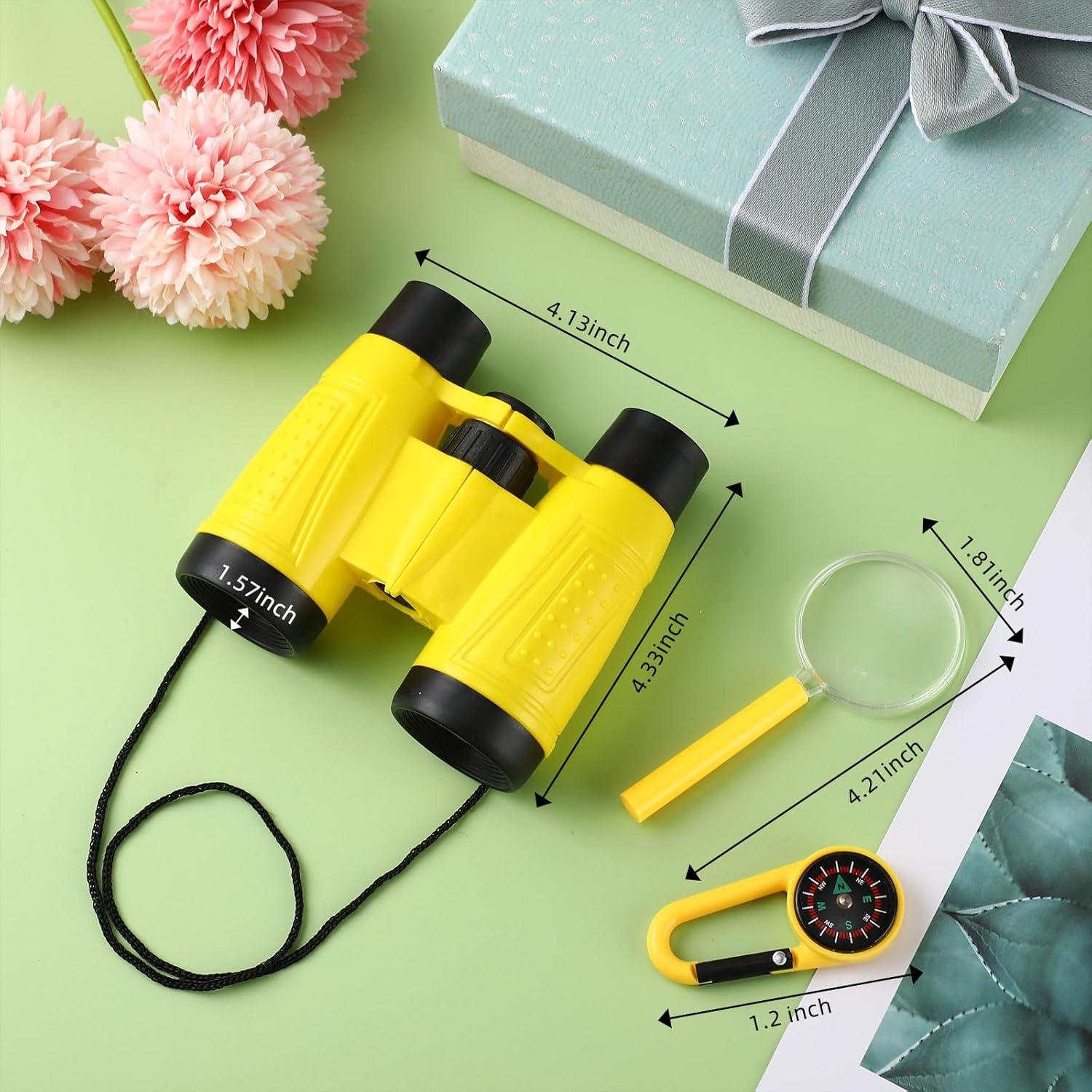 Conjunto de Binoculares Compactos Wettarn 24 Piezas para Niños