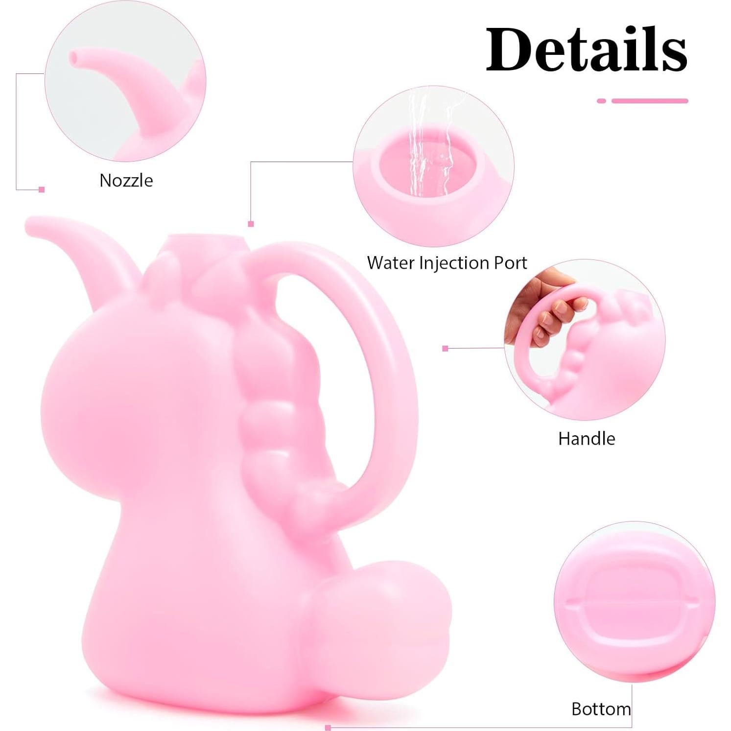 Regadera de Unicornio XXXFLOWER 1L Rosa para Jardín