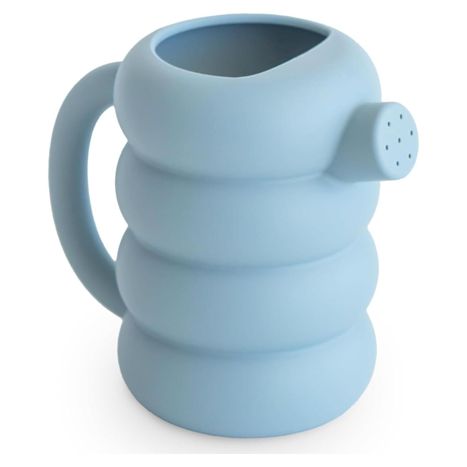 Regadera de Silicona Mushie Azul Francés para Niños 10 Meses+