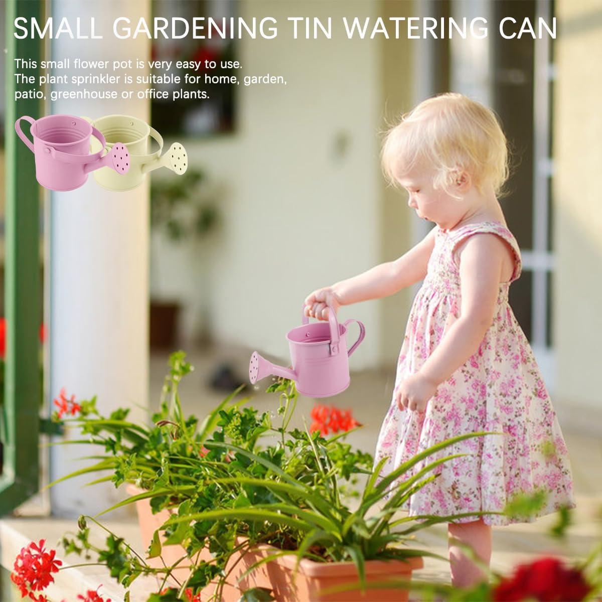 2 Piezas Regadera de Metal para Niños LNQ LUNIQI 200ml Beige