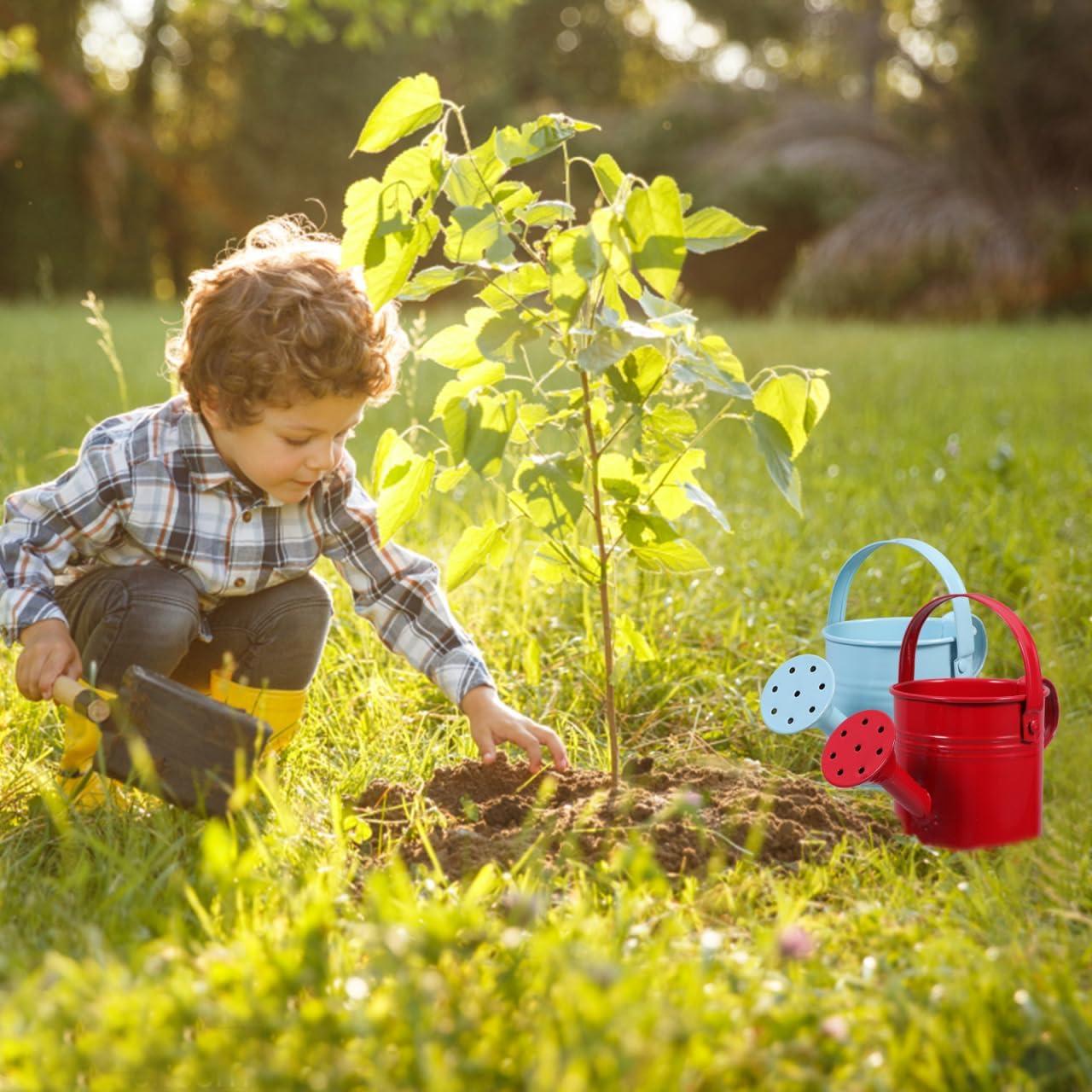 2 Regaderas de Metal para Niños Toddmomy - 15x7.5cm Rojo