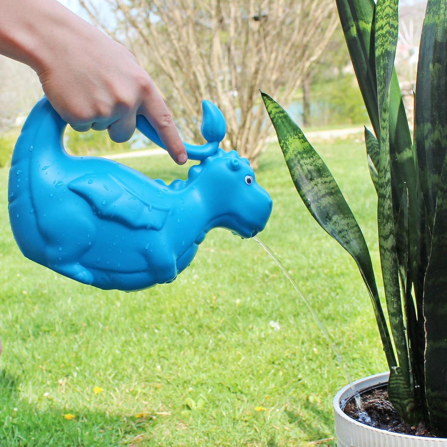 Regadera Infantil Dragón Azul Esterno 0.95L para Jardinería