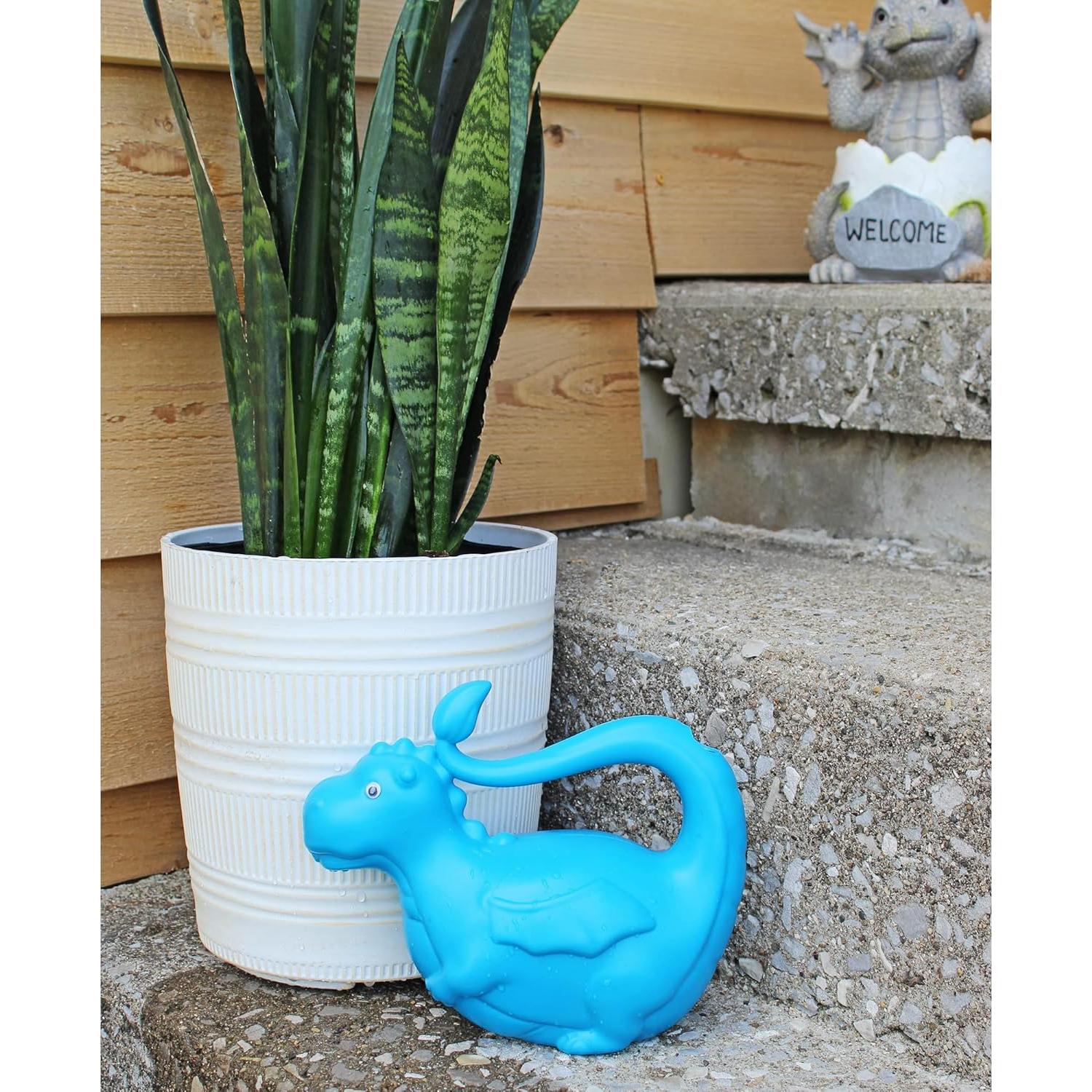 Regadera Infantil Dragón Azul Esterno 0.95L para Jardinería