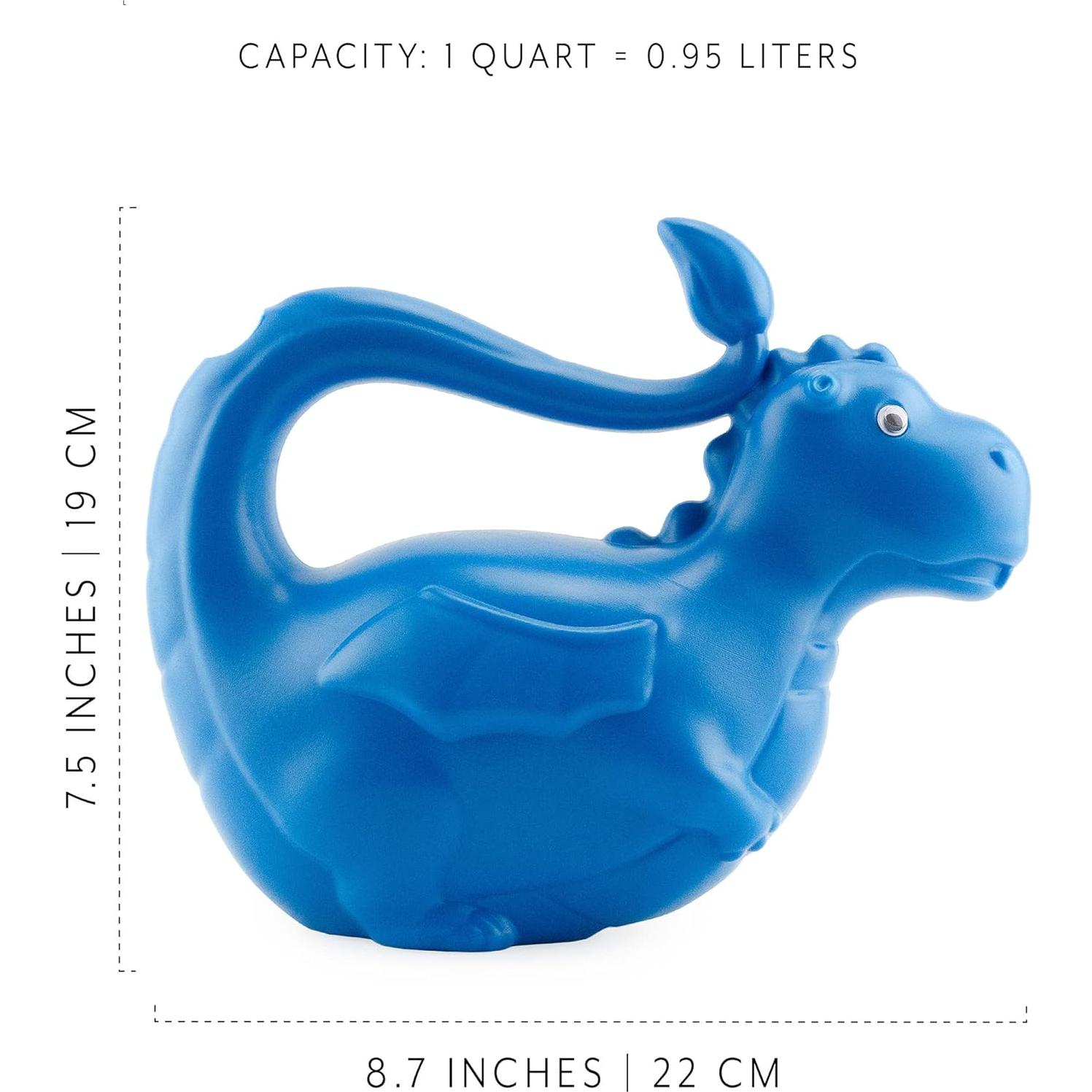 Regadera Infantil Dragón Azul Esterno 0.95L para Jardinería