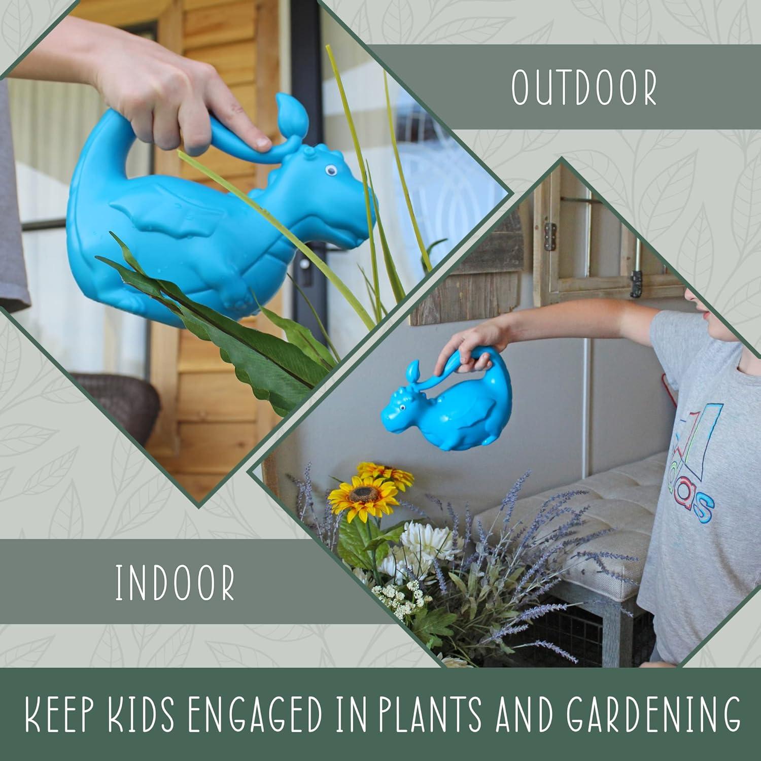 Regadera Infantil Dragón Azul Esterno 0.95L para Jardinería