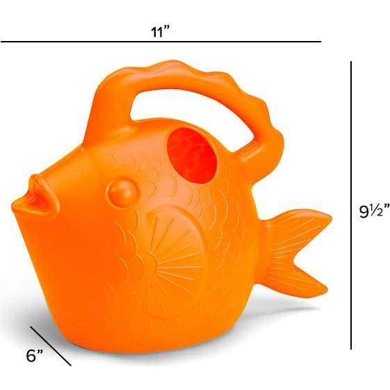 Regadera en forma de pez Raíz y Vaso 2.84L Naranja