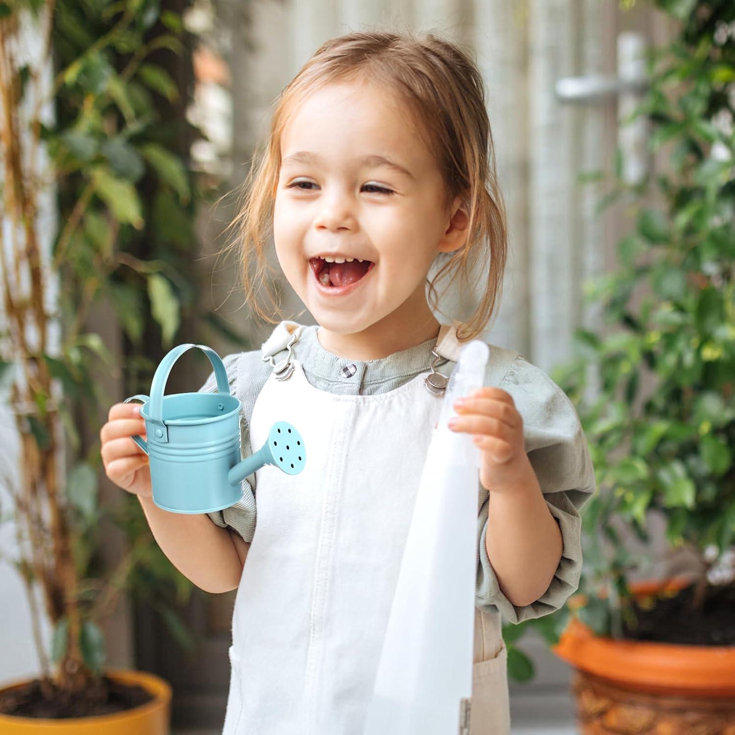 6 Regaderas para Niños de Hierro Coloridas 15x7.5 cm