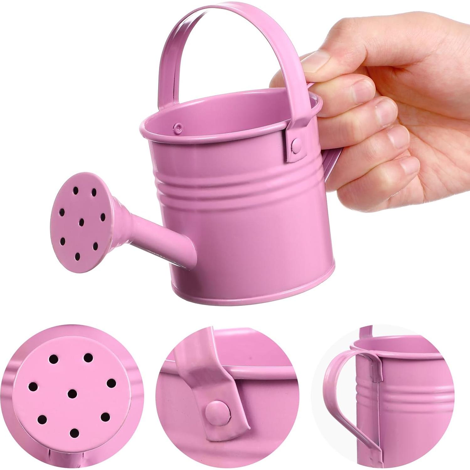 6 Regaderas para Niños de Hierro Coloridas 15x7.5 cm