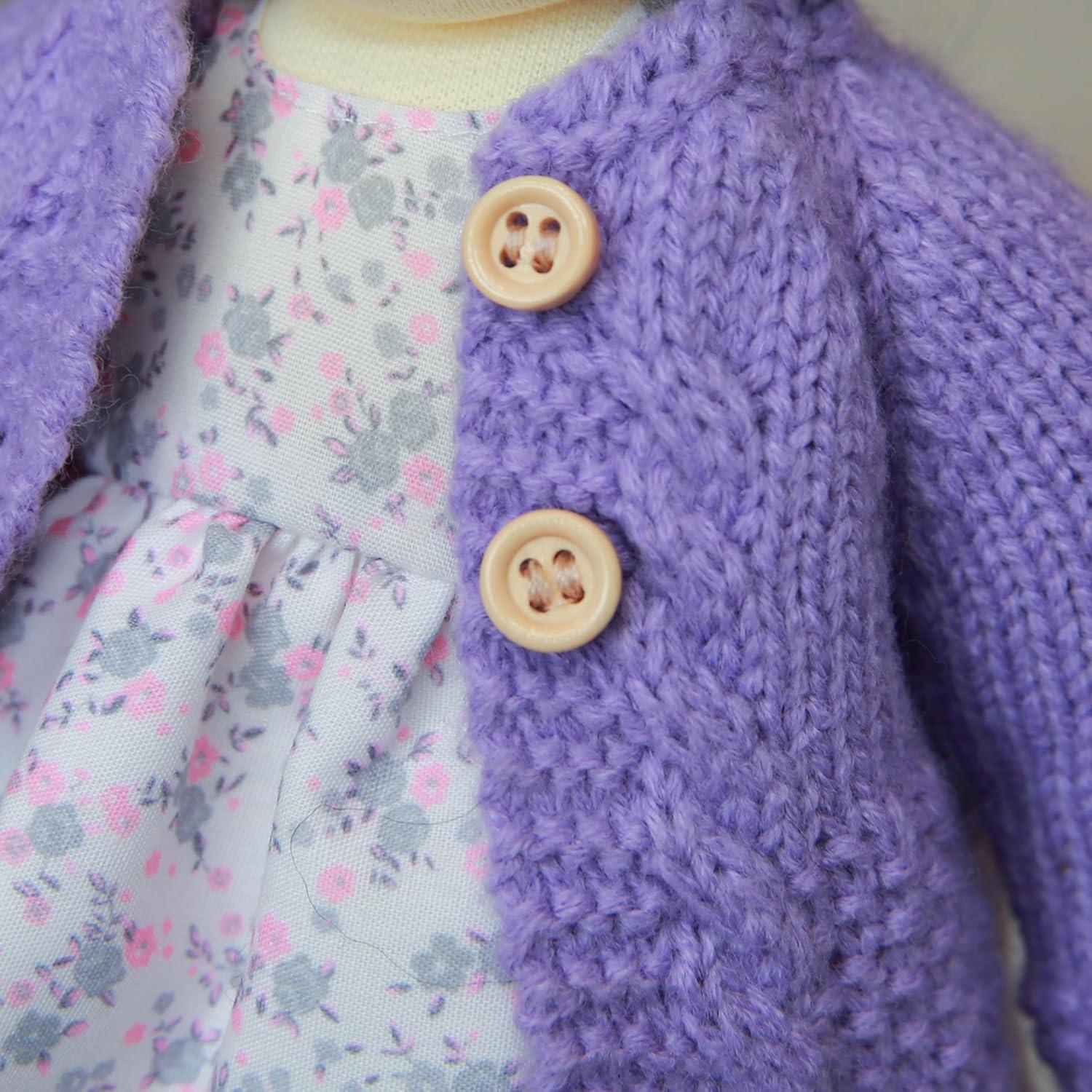 BlissfulPixie Handmade Waldorf Doll - Fruzie 12", Soft Girl Rag With Cute Stuffed Plush, Ideal First for Babies & Toddlers