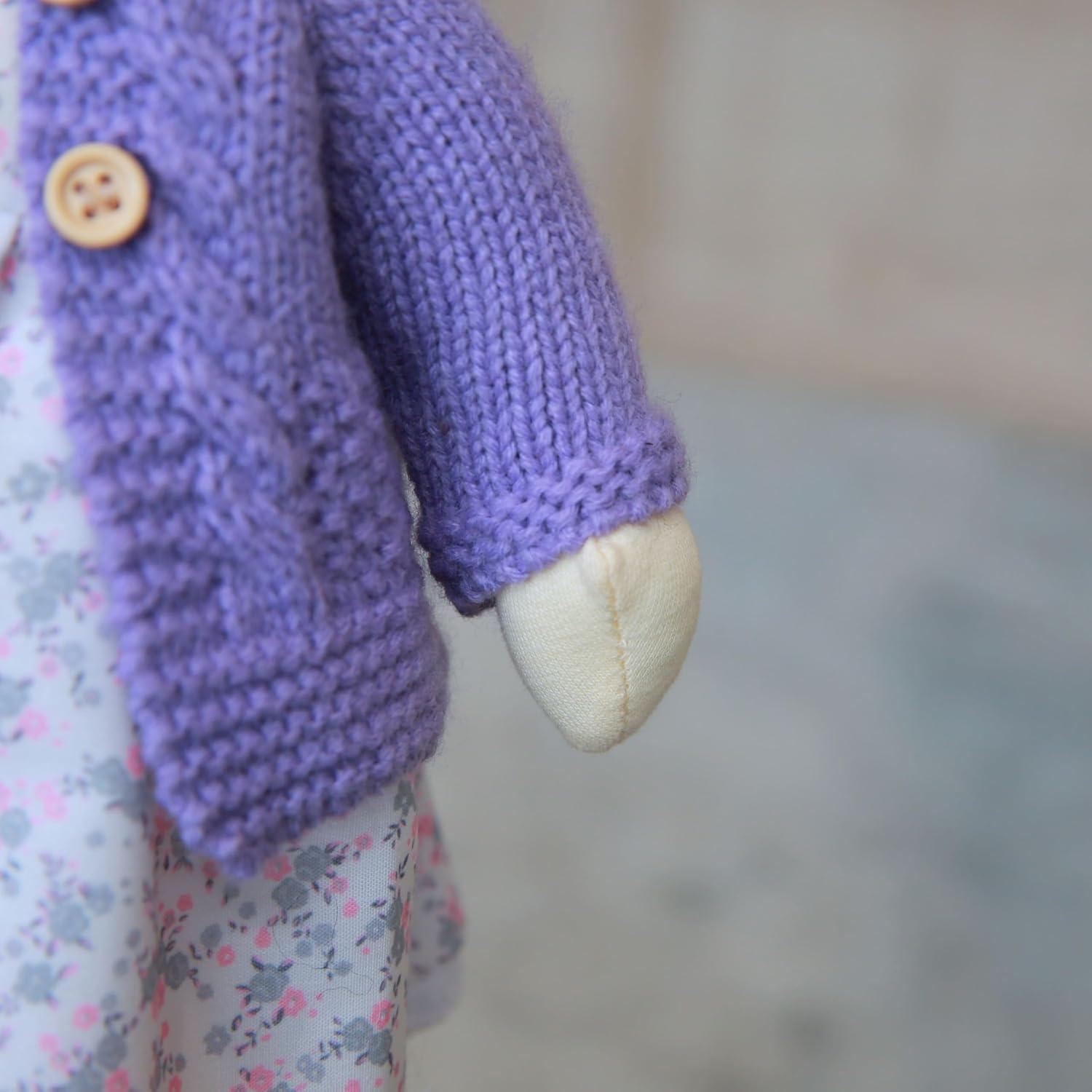 BlissfulPixie Handmade Waldorf Doll - Fruzie 12", Soft Girl Rag With Cute Stuffed Plush, Ideal First for Babies & Toddlers
