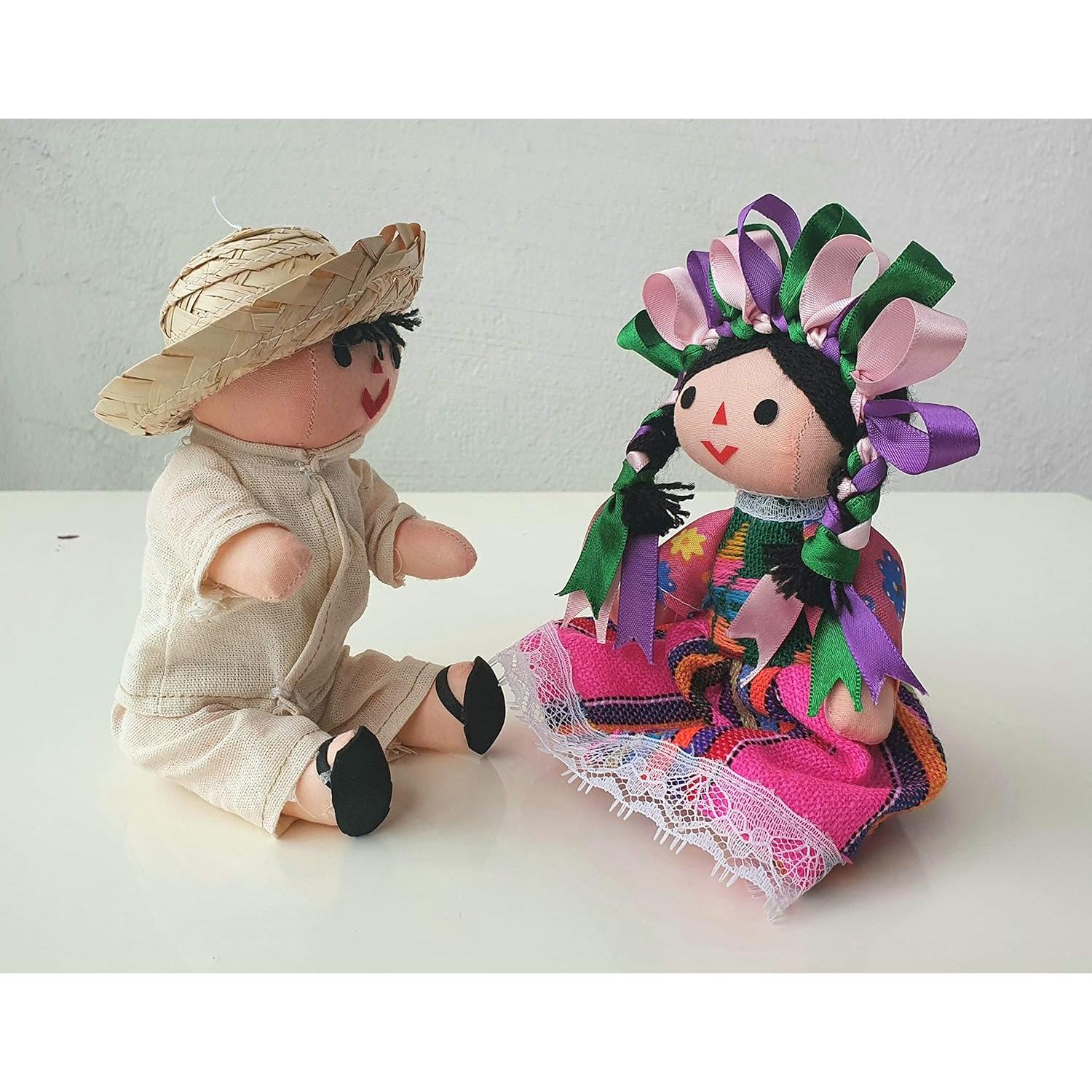 Muñecas de Trapo Hechas a Mano Alkimia Inc - 18 cm Rosa