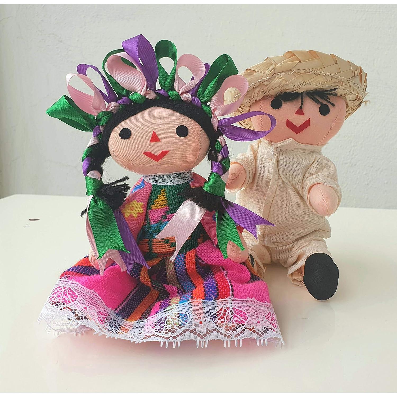 Muñecas de Trapo Hechas a Mano Alkimia Inc - 18 cm Rosa