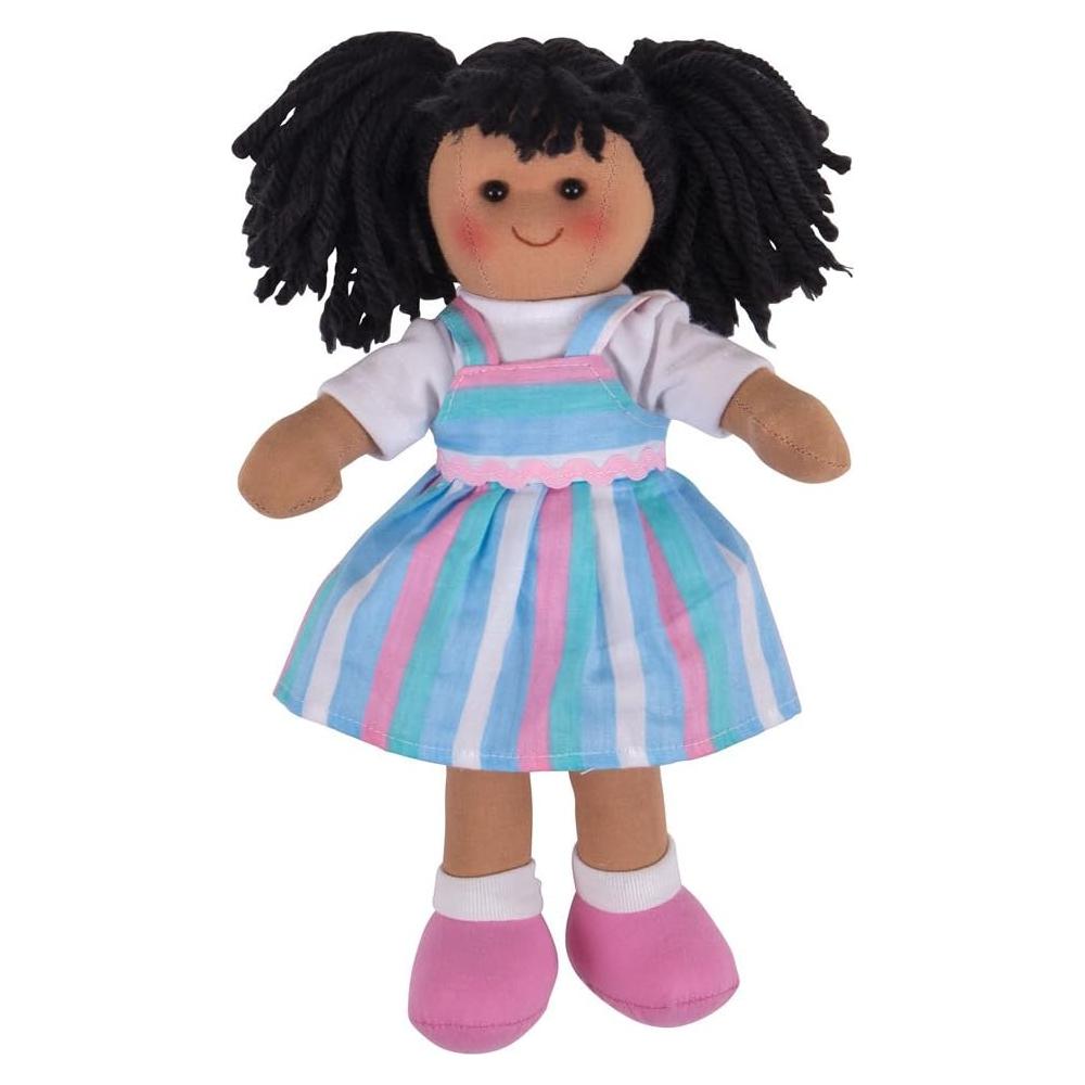 Muñeca de trapo Kira Bigjigs Toys 25 cm para bebés 1+ años