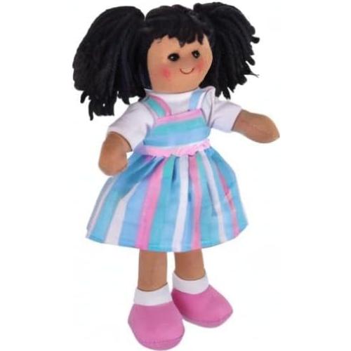 Muñeca de trapo Kira Bigjigs Toys 25 cm para bebés 1+ años