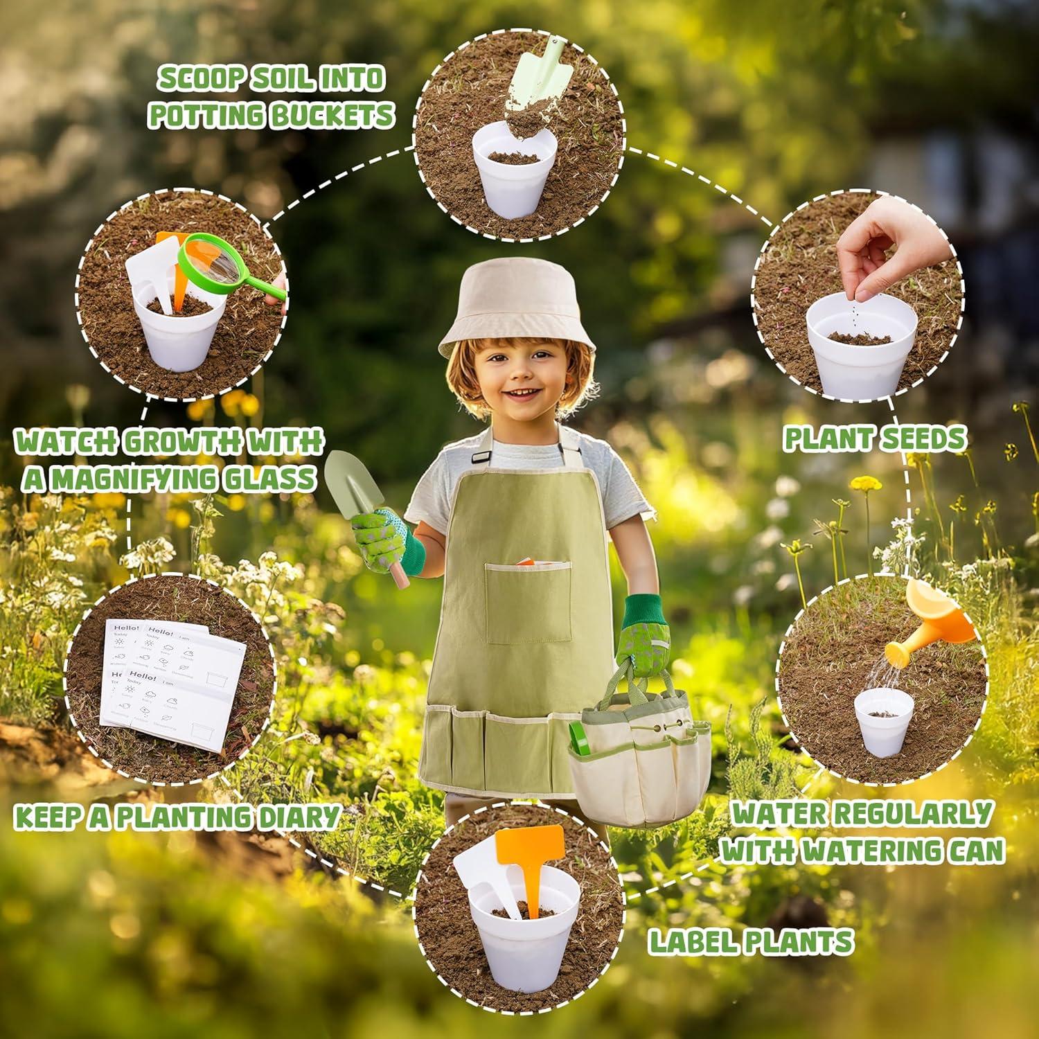 Set de Jardinería para Niños ROBOTIME 17 Piezas Verde