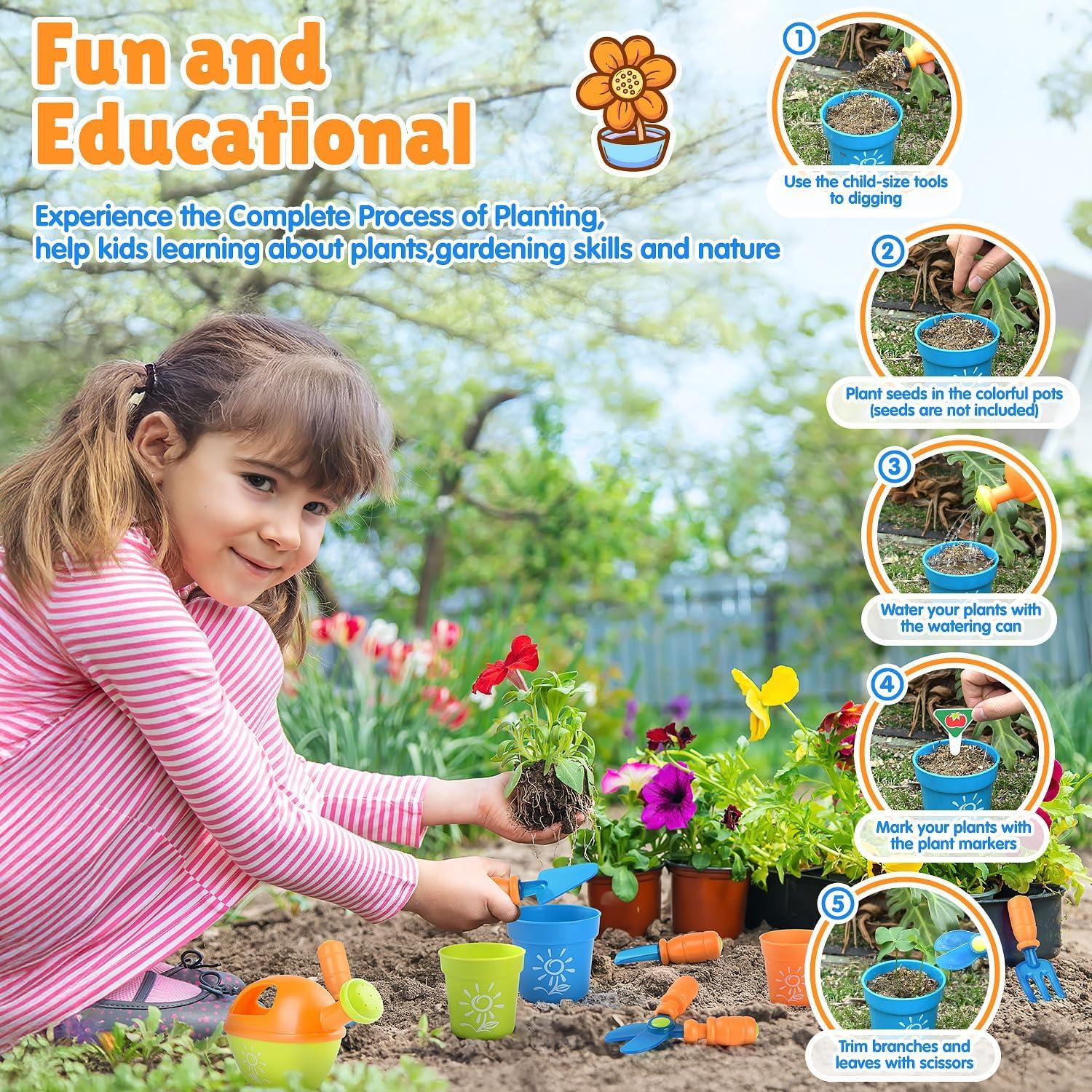 Juego de Jardinería para Niños PLAY - Set Completo 8 Piezas