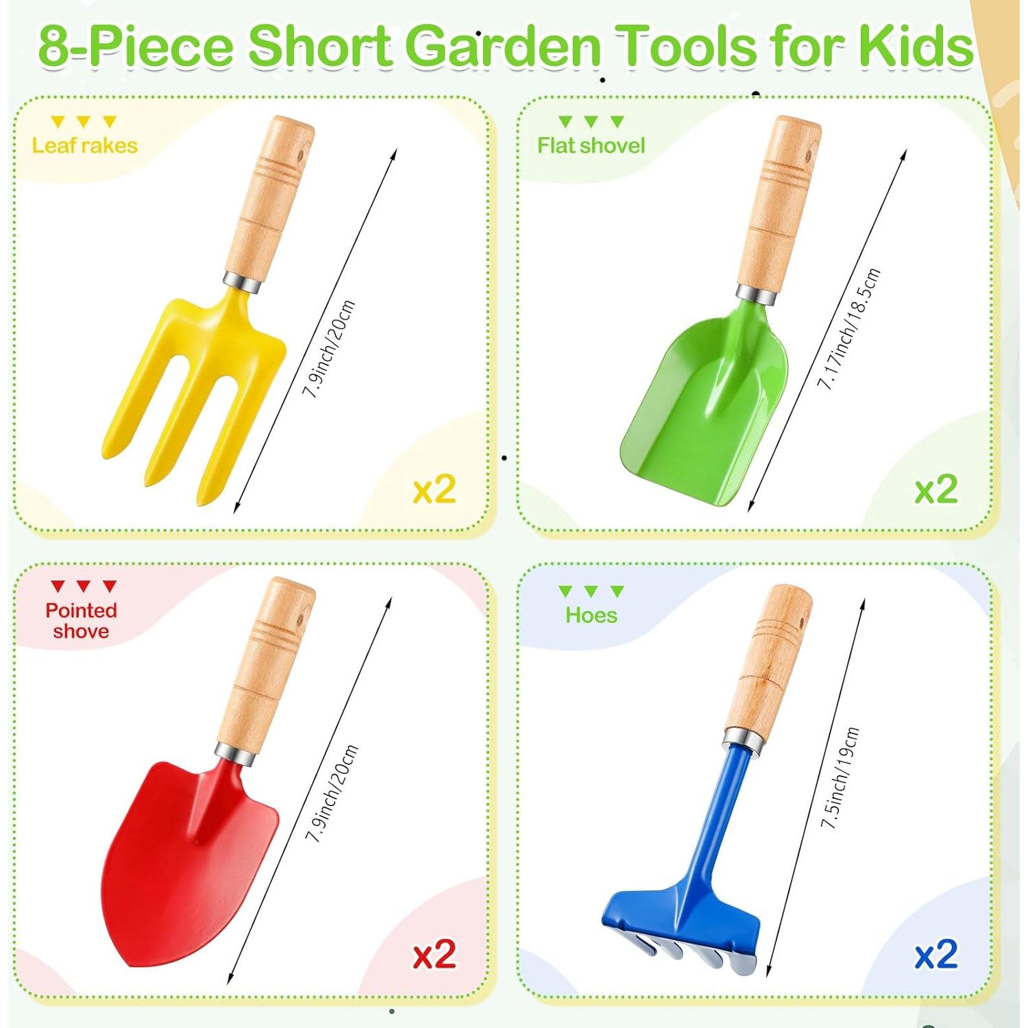 16 Piezas Herramientas de Jardinería para Niños Motionchic