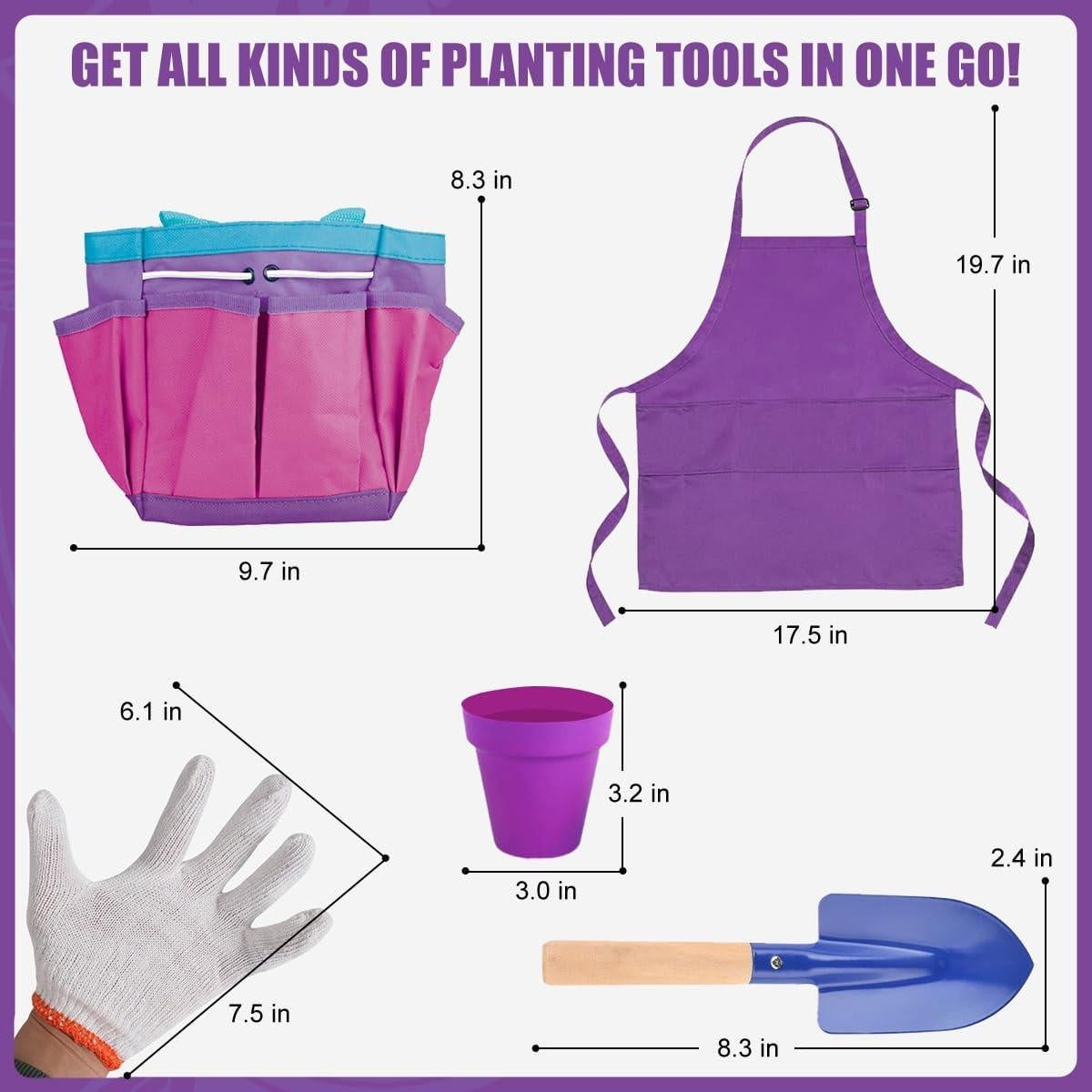 Juego de Herramientas de Jardinería para Niños 15 Piezas